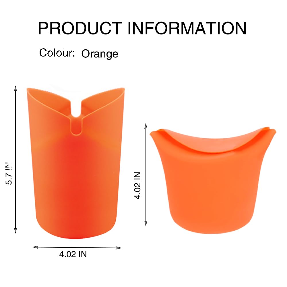 Original Microwave Popcorn Popper - Reusable Silicone Popcorn Maker with Collapsible Bowl | BPA-Free, Oil-Free Hot Air Popcorn Container (Orange, 1-Pack) - Perfect for Movie Nights, Parties & Healthy Snacking