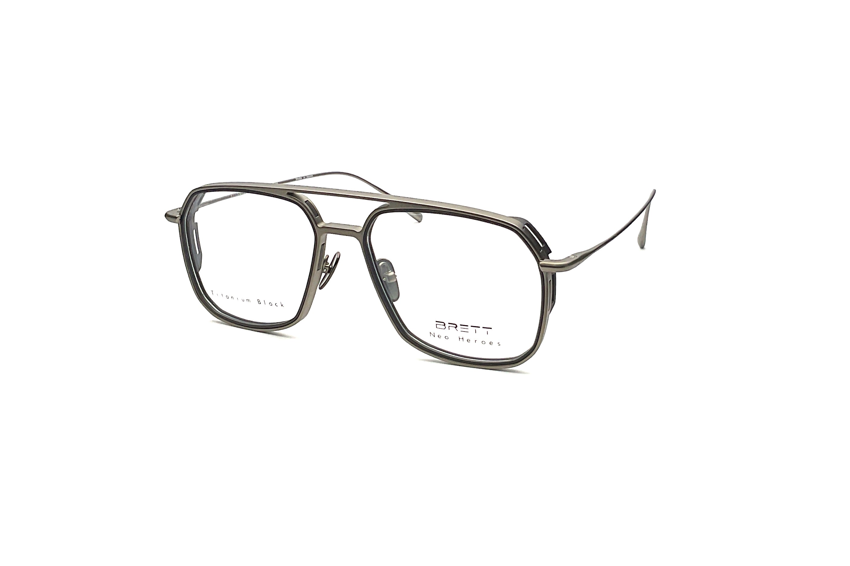 BRETT Eyewear Louis Gunmetal Black Sunglasses for Men - Stylish UV Protection Shades for Driving, Outdoor & Fashion