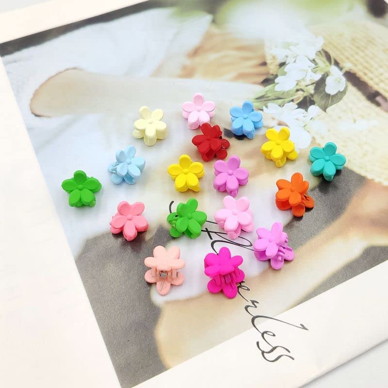 50 Pcs Cute Mini Hair Claw Clips for Girls - Random Matte Designs, Non-Slip Hair Clutchers for Baby & Kids | Perfect for School, Parties, and Daily Hair Styling