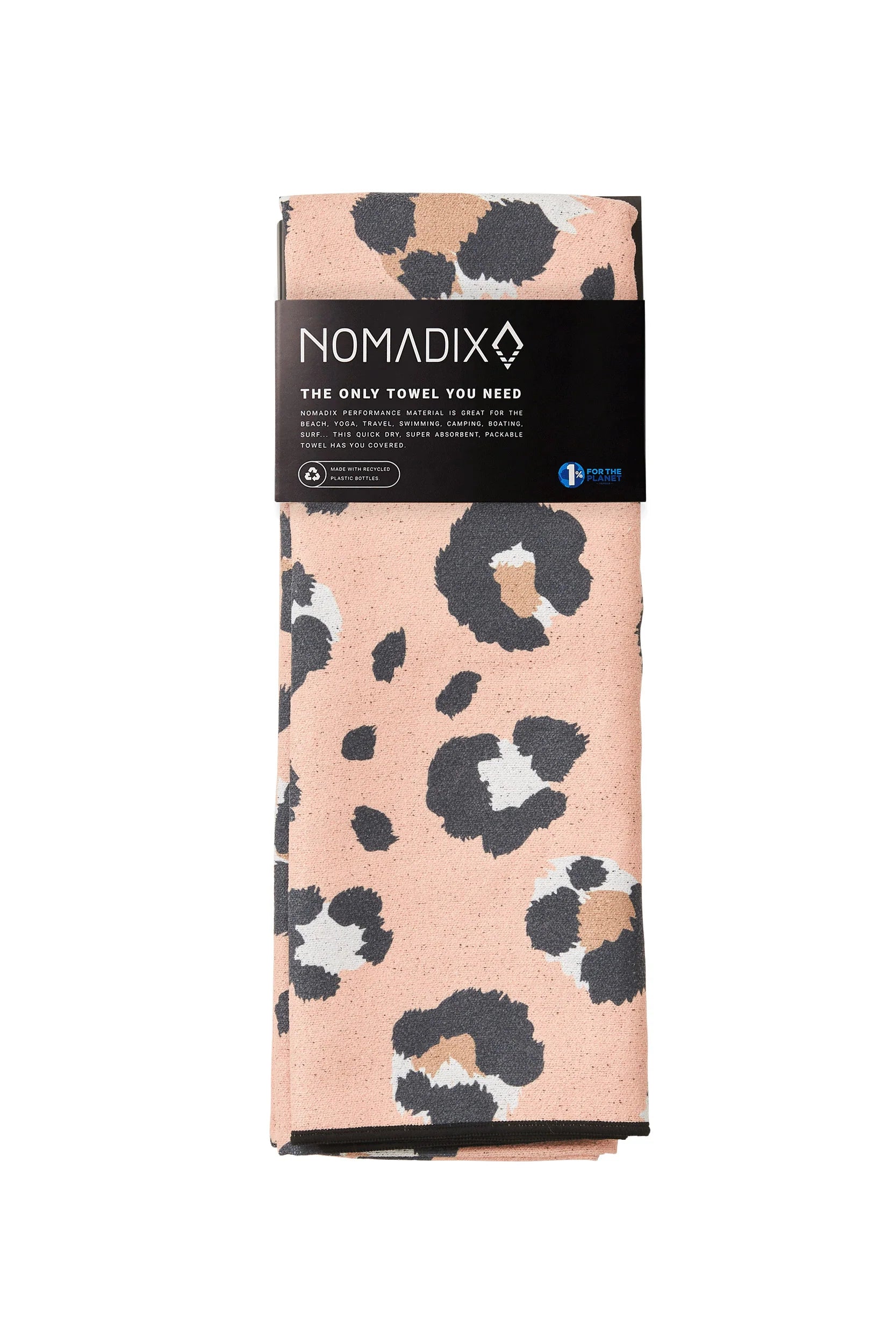 Nomadix Original Quick-Dry Travel Towel - Leopard Pink Print | Lightweight & Compact for Beach, Yoga, Gym & Outdoor Adventures