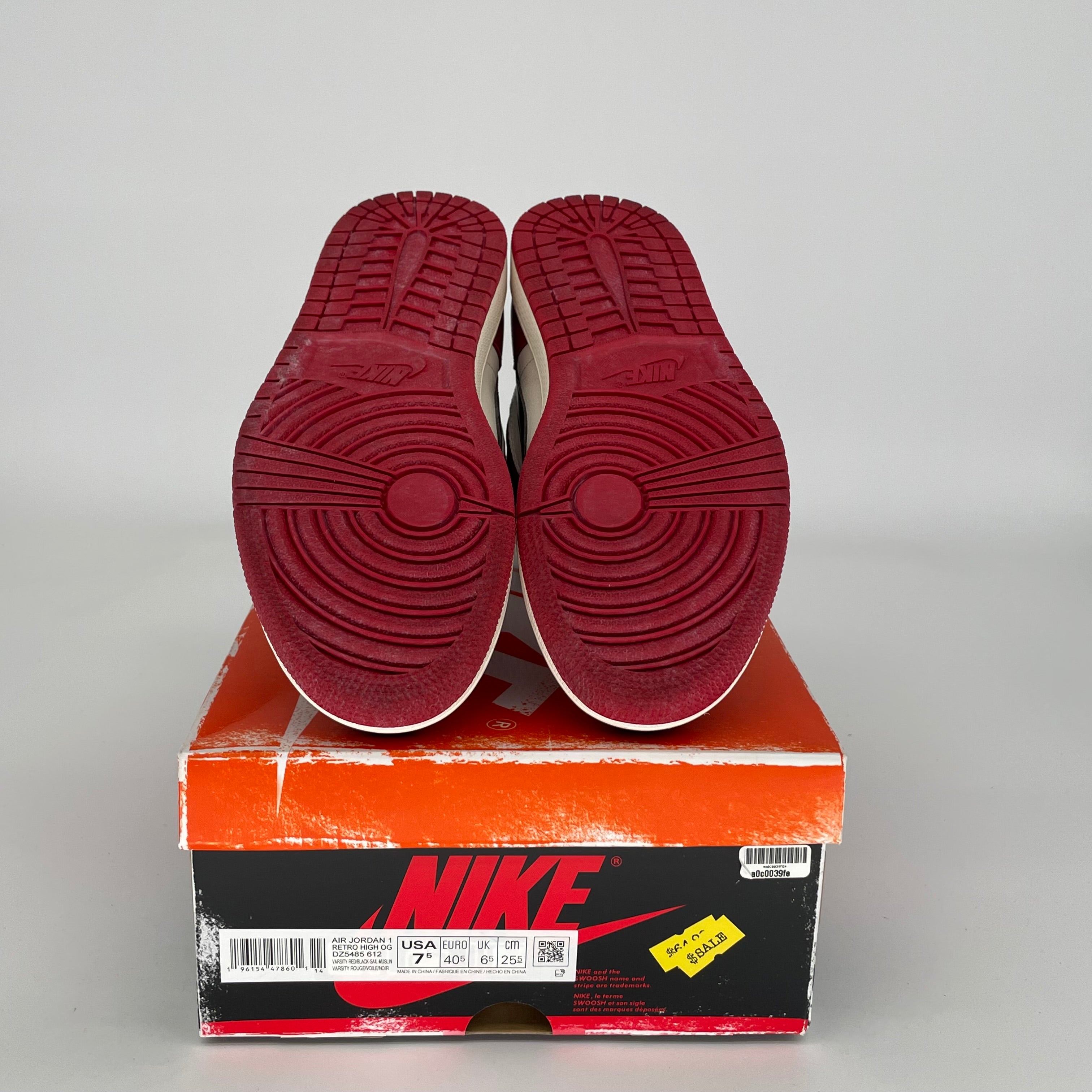 Air Jordan 1 Lost and Found Sneakers - Size 7.5 Men's (DZ5485-612) | Retro Basketball Shoes for Casual Wear & Street Style