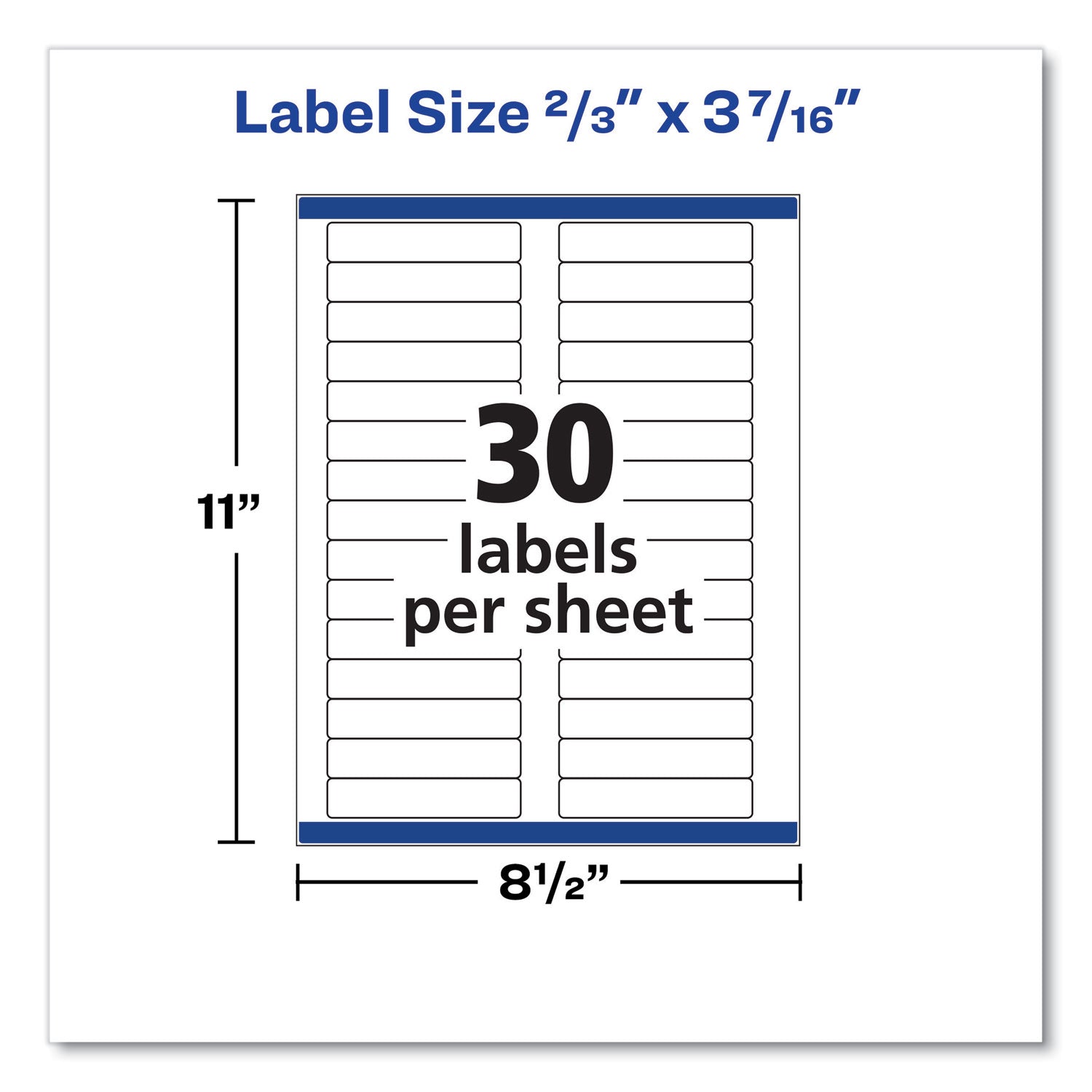 Avery® Clear Permanent File Folder Labels with Sure Feed Technology, 0.66