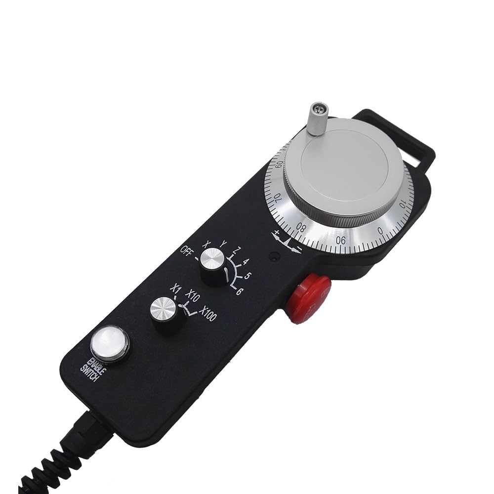 6 Axis 24V CNC MPG Manual Pulse Generator - CALT TM2080-100BST24 Magnification Switch for CNC Machine Control | Perfect for Milling, Lathe & Router Operations