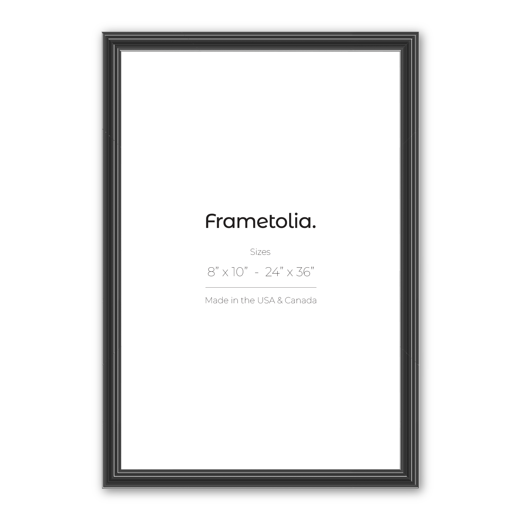 Custom Printed Electric Black Glossy Frame - Personalized Photo Display for Home, Office & Gifts | Wall Decor & Picture Frame for Living Room, Bedroom, Workspace