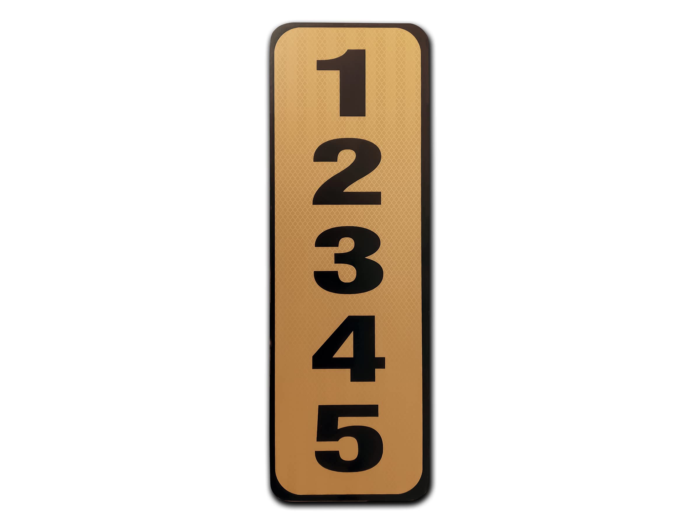 Reflective Aluminum 911 Address Sign for Mailbox - Double Sided Vertical - Home Safety