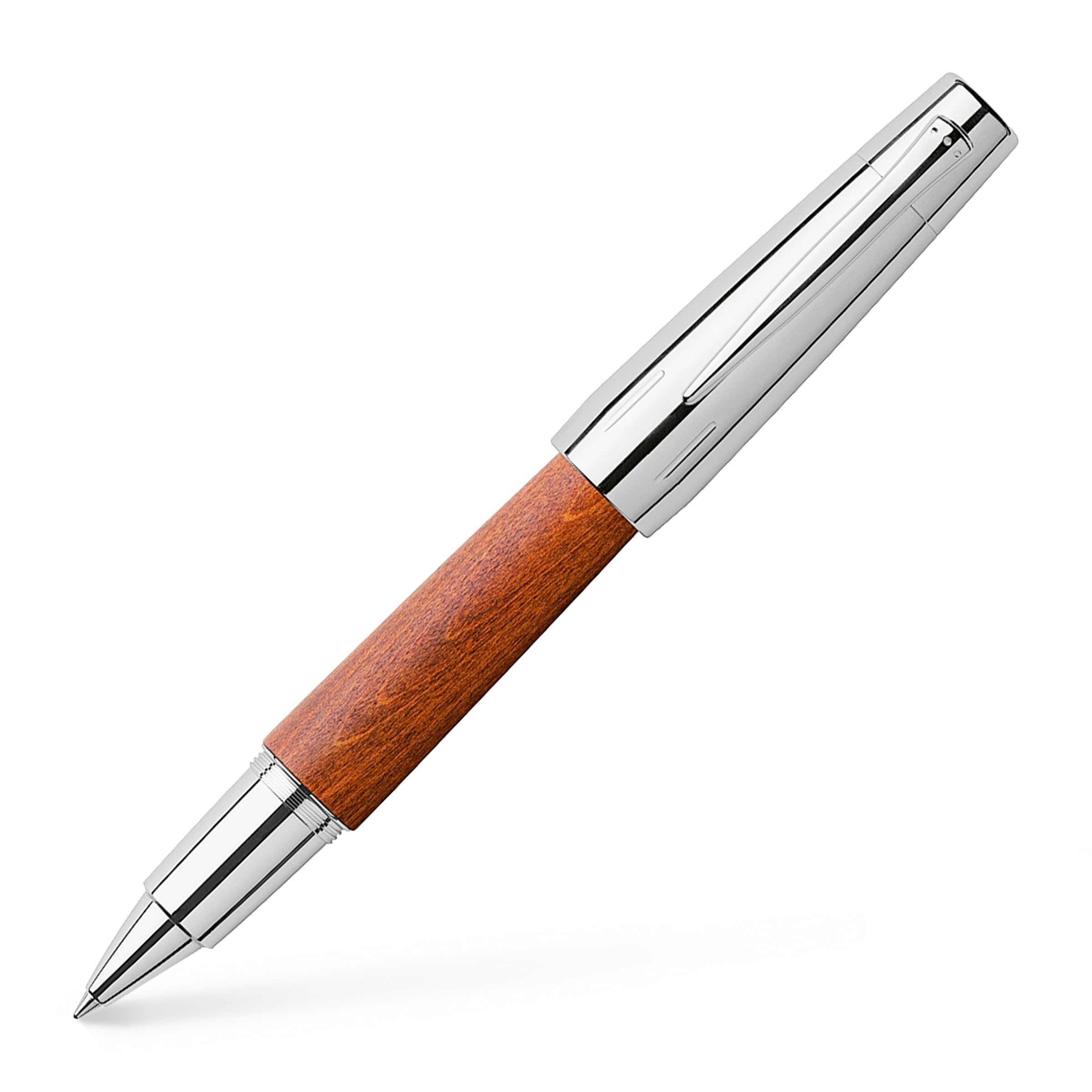 Faber-Castell Emotion Premium Brown Wood Rollerball Pen - Smooth Writing Luxury Pen for Office, Business Gifts & Everyday Use