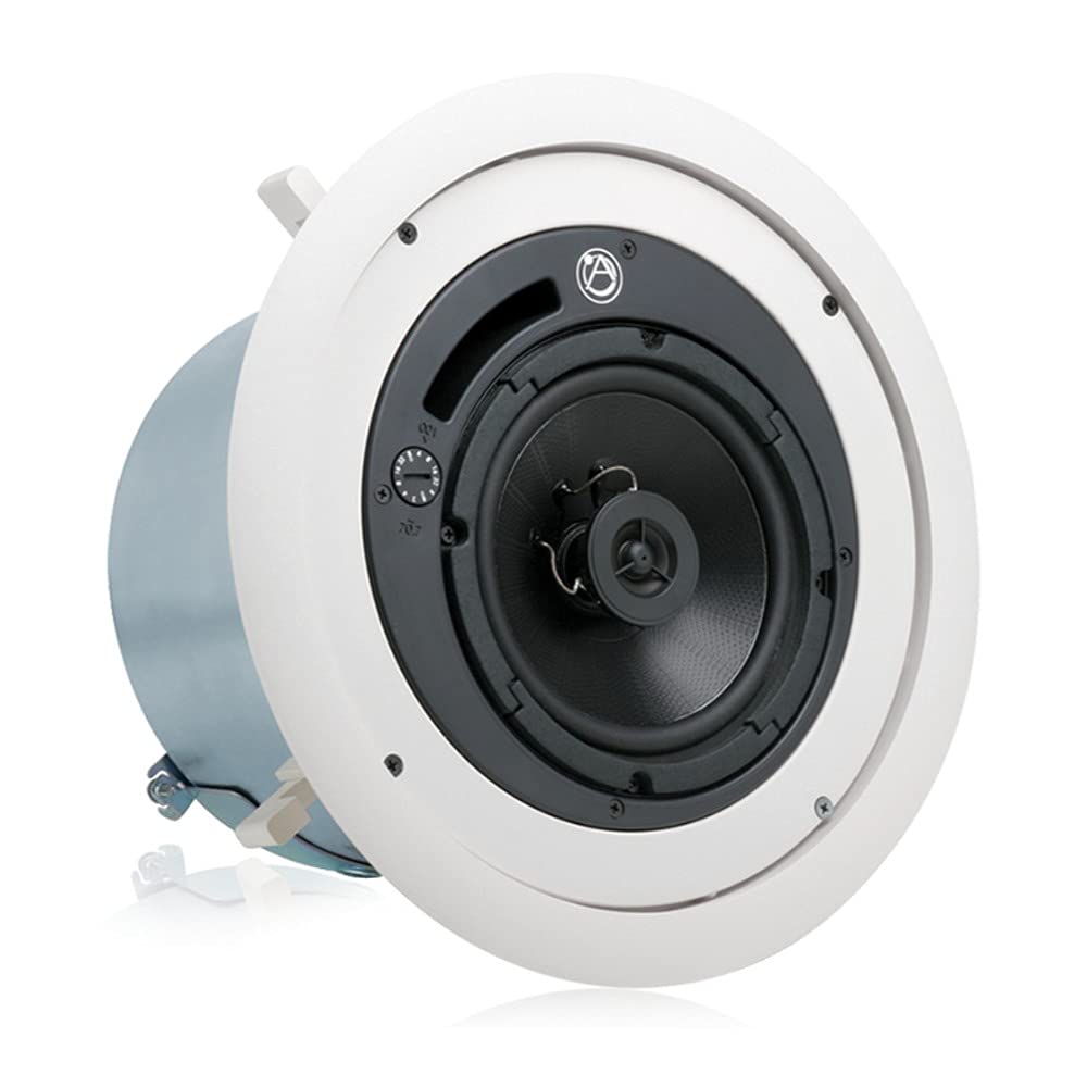 Atlas Sound 6 Inch Enclosed Ceiling Speakers - High Quality In-Ceiling Audio System for Home Theater, Office Background Music & Commercial Installations