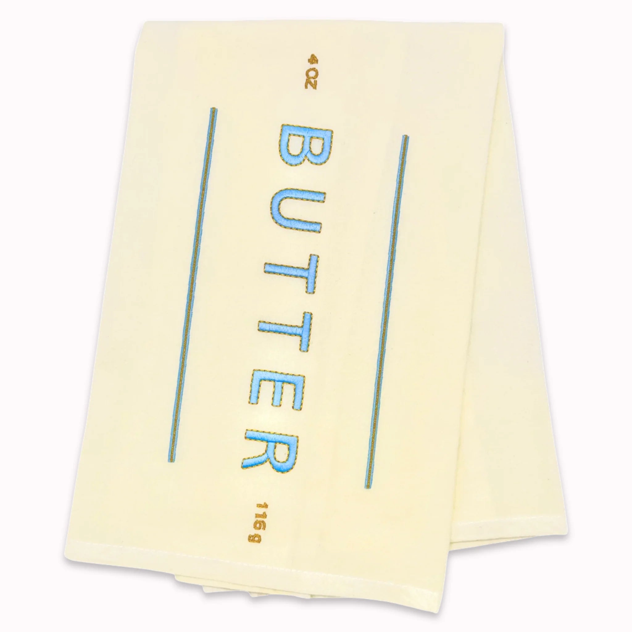 Lynen Butter Me Up Tea Towel - Premium Cotton Kitchen Towel for Drying Dishes, Cleaning & Decor - Perfect for Baking, Cooking & Farmhouse Style Kitchens