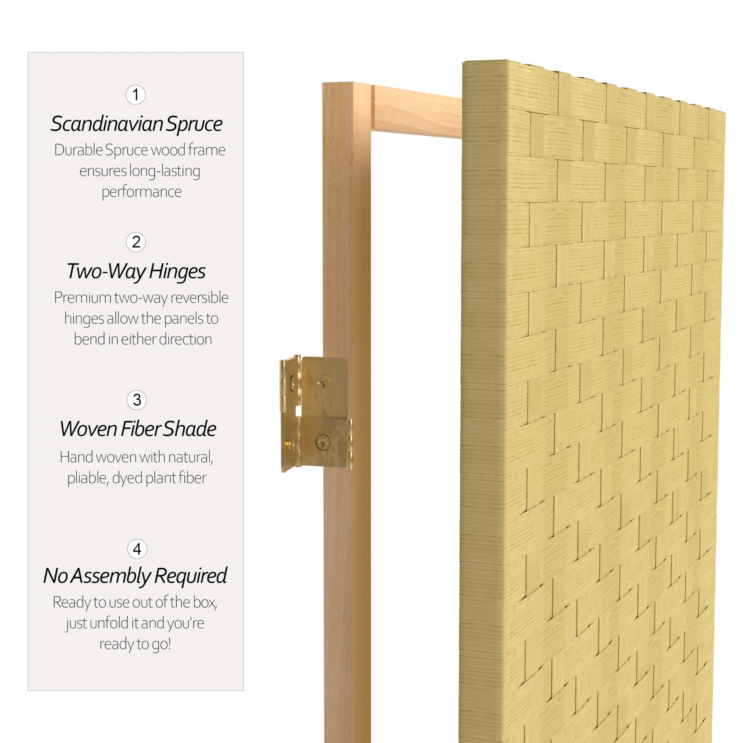 6 ft. Tall Woven Fiber Red Lantern Room Divider - Dark Beige 6-Panel Folding Screen for Home, Office, and Event Decor