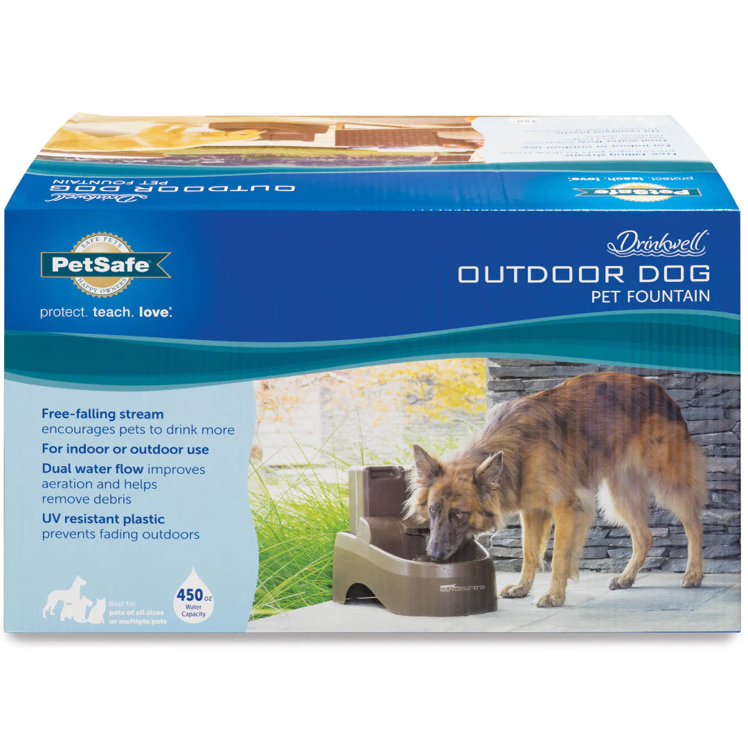 Drinkwell® Outdoor Dog Water Fountain - Automatic Pet Drinking Fountain for Large & Small Dogs - Weatherproof & Durable Design - Perfect for Backyard, Patio & Garden Use