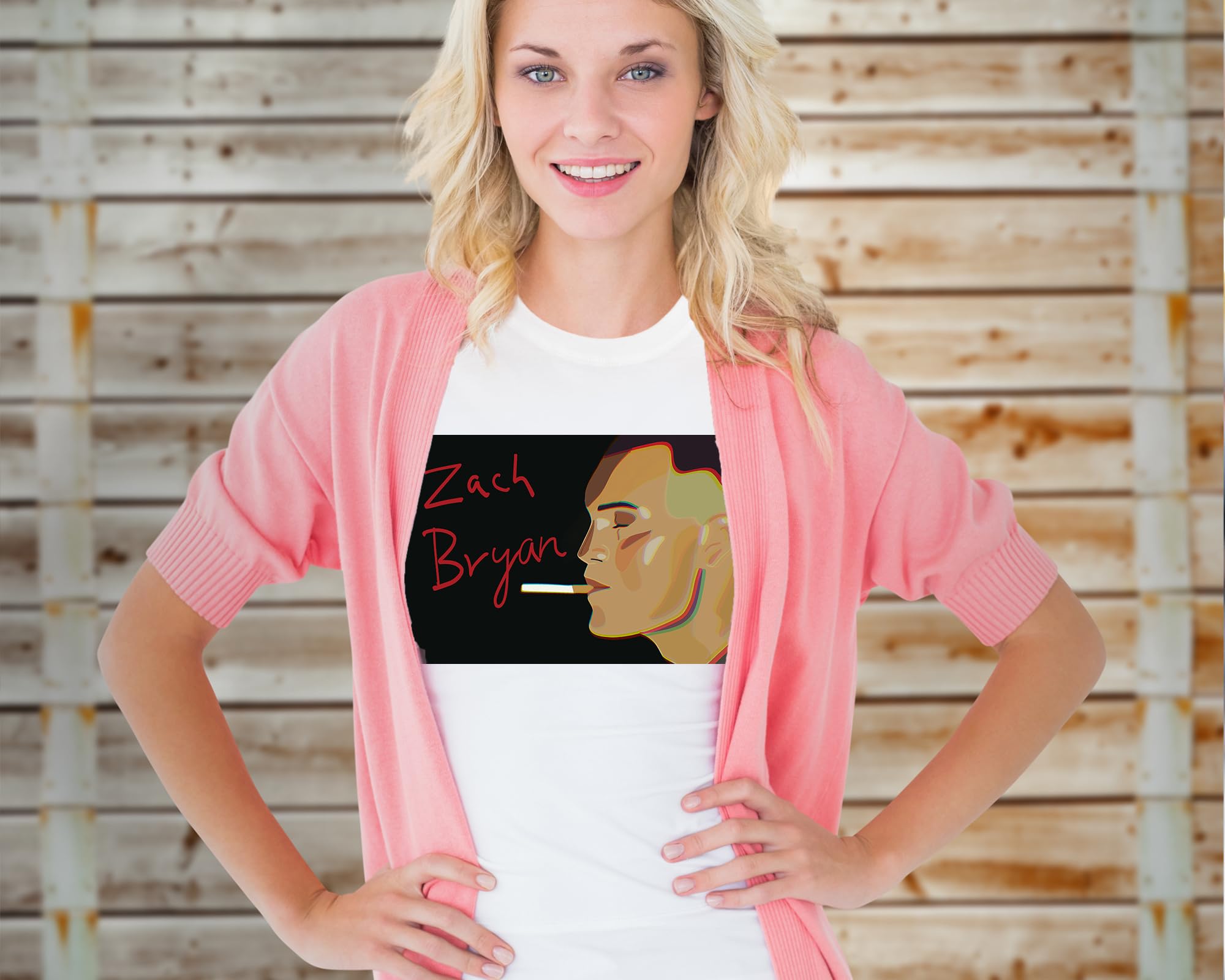 Zach Fan T-Shirt Bryan Shirt White - Comfortable Cotton Graphic Tee for Men - Perfect for Casual Wear, Fan Events & Everyday Outfits