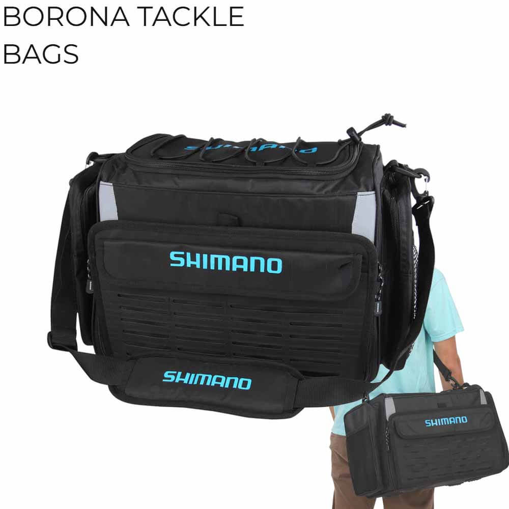 Shimano Borona Fishing Tackle Bag - Waterproof & Durable Gear Storage for Freshwater & Saltwater Anglers - Perfect for Boat, Shore, and Kayak Fishing Trips