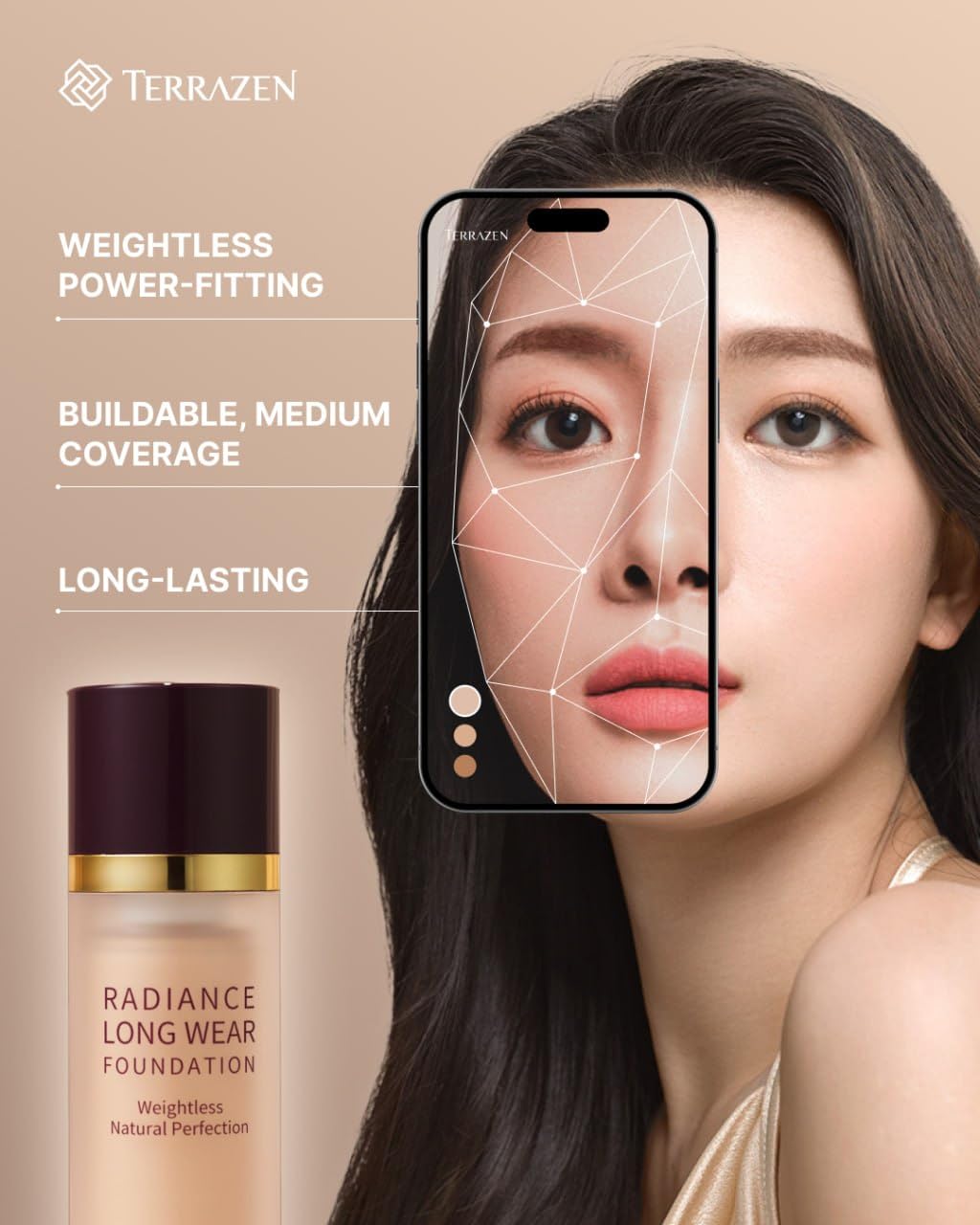 Velvet Makeup Foundation 30ml - Light Beige for Fair to Light Skin | Korean Skincare & Long Lasting Matte Finish Foundation | Weightless, Natural Coverage for Daily Wear & Special Occasions | Skin-Enhancing Formula