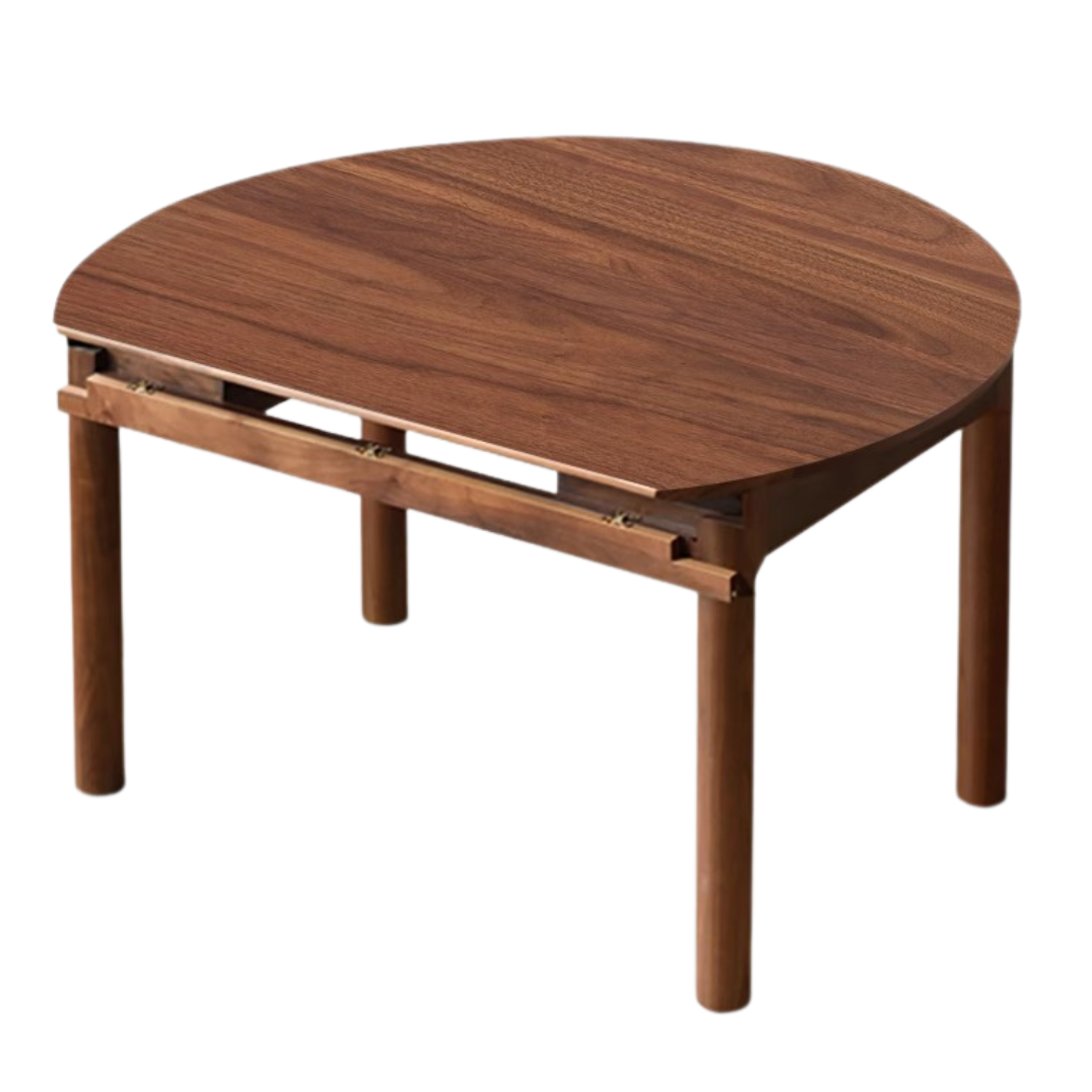 Premium Black Walnut Solid Wood Folding Round Dining Table - Handcrafted Natural Wood Table for Kitchen, Dining Room, Small Space & Outdoor Entertaining