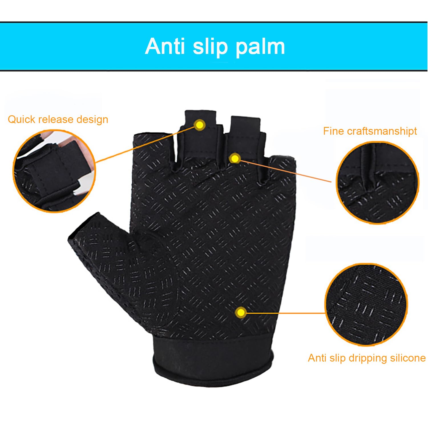 LuoshaPUCY Fitness Gloves for Men & Women - Breathable Non-Slip Workout Gloves for Gym, Cycling, Weightlifting - Unisex Sports Gloves for Training & Exercise