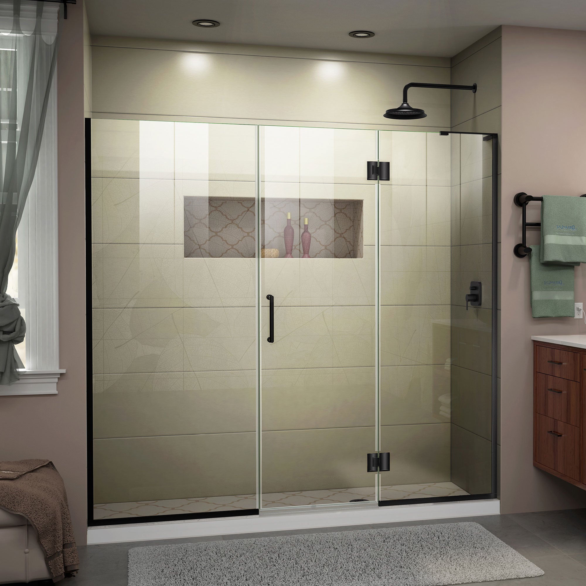 DreamLine Unidoor X Frameless Hinged Shower Door - 64.5