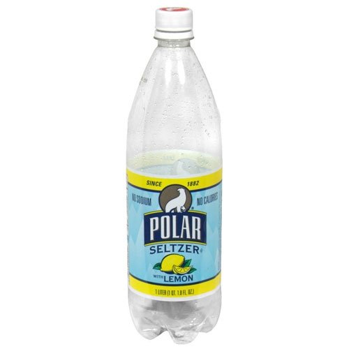 Polar Beverages Lemon Seltzer Water - 12 Pack (33.8 fl oz Cans) - Refreshing Sparkling Water for Hydration, Cocktails & Healthy Lifestyle