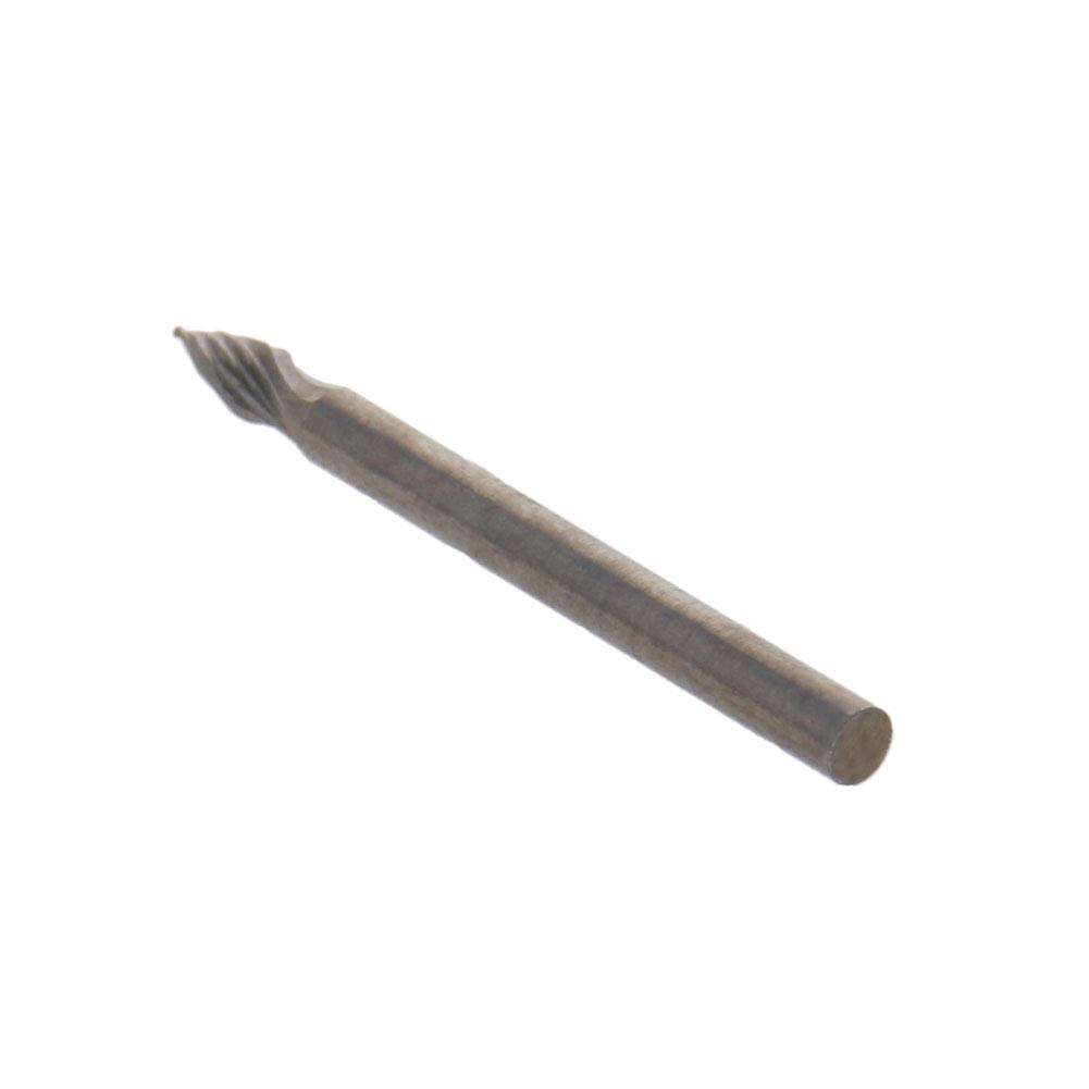 Utoolmart Tungsten Carbide Rotary Files - 3mm Shank Single Cut Flame Shape Rotary Burrs (2-Piece Set) for Wood, Soft Metal Carving & Polishing - Perfect for Die Grinders, Drill Bits & DIY Craft Projects