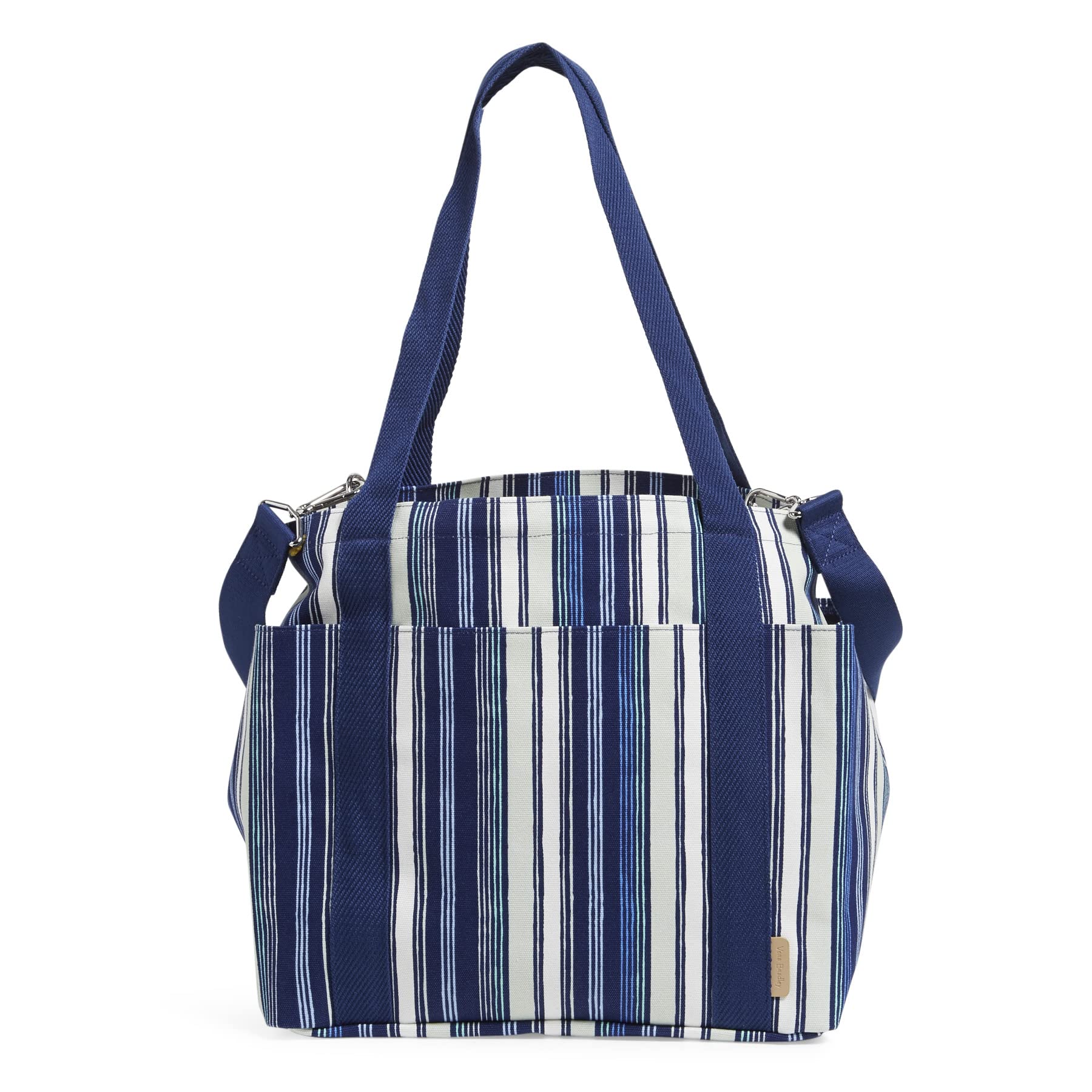Vera Bradley Women's Deluxe Canvas Tote Bag - Stylish Large Handbag for Work, Travel & Shopping | Water-Resistant & Durable Designer Tote with Multiple Pockets