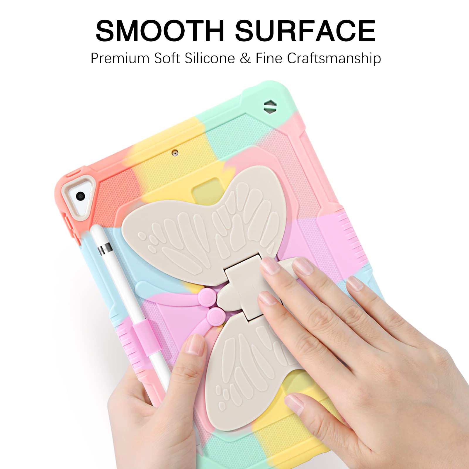 GUAGUA Shockproof iPad Case for iPad Air 2/6th/5th Gen & iPad Pro 9.7 - 2-in-1 Rugged Protective Cover with Kickstand & Pen Holder | Anti-Scratch Durable Design | Perfect for Work, Travel & Outdoor Use