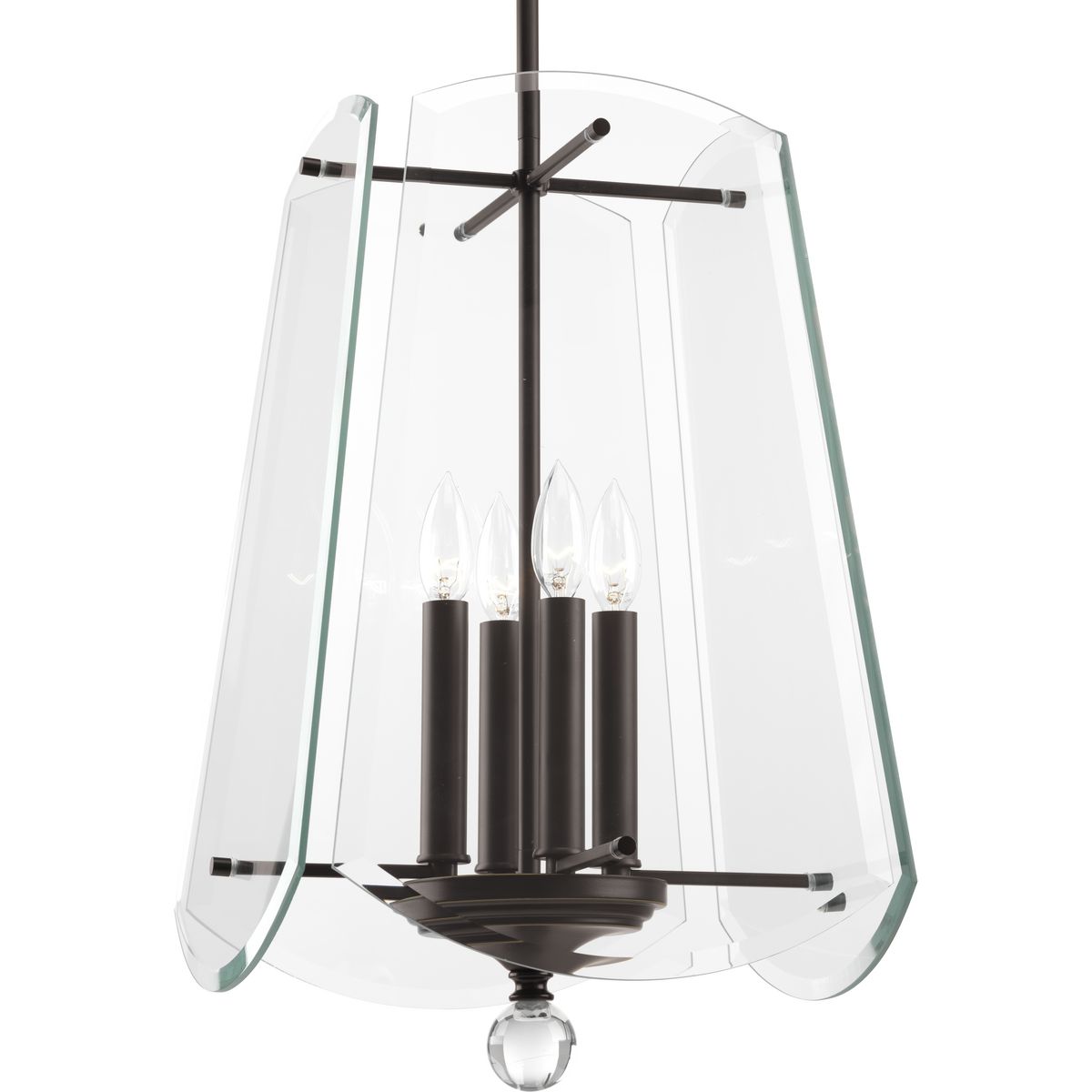 Stylish Esteem Collection 4-Light Pendant Chandelier - Modern Hanging Light Fixture for Dining Room, Kitchen Island & Bedroom Decor