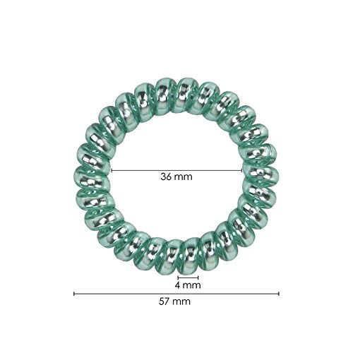 No Crease Spiral Hair Ties - Damage-Free Hair Elastics for Thick & Heavy Hair | Ponytail Holder & Hair Band | 10-Pack Multi-Color Set | Perfect for Workouts, Yoga, Office & Everyday Styling