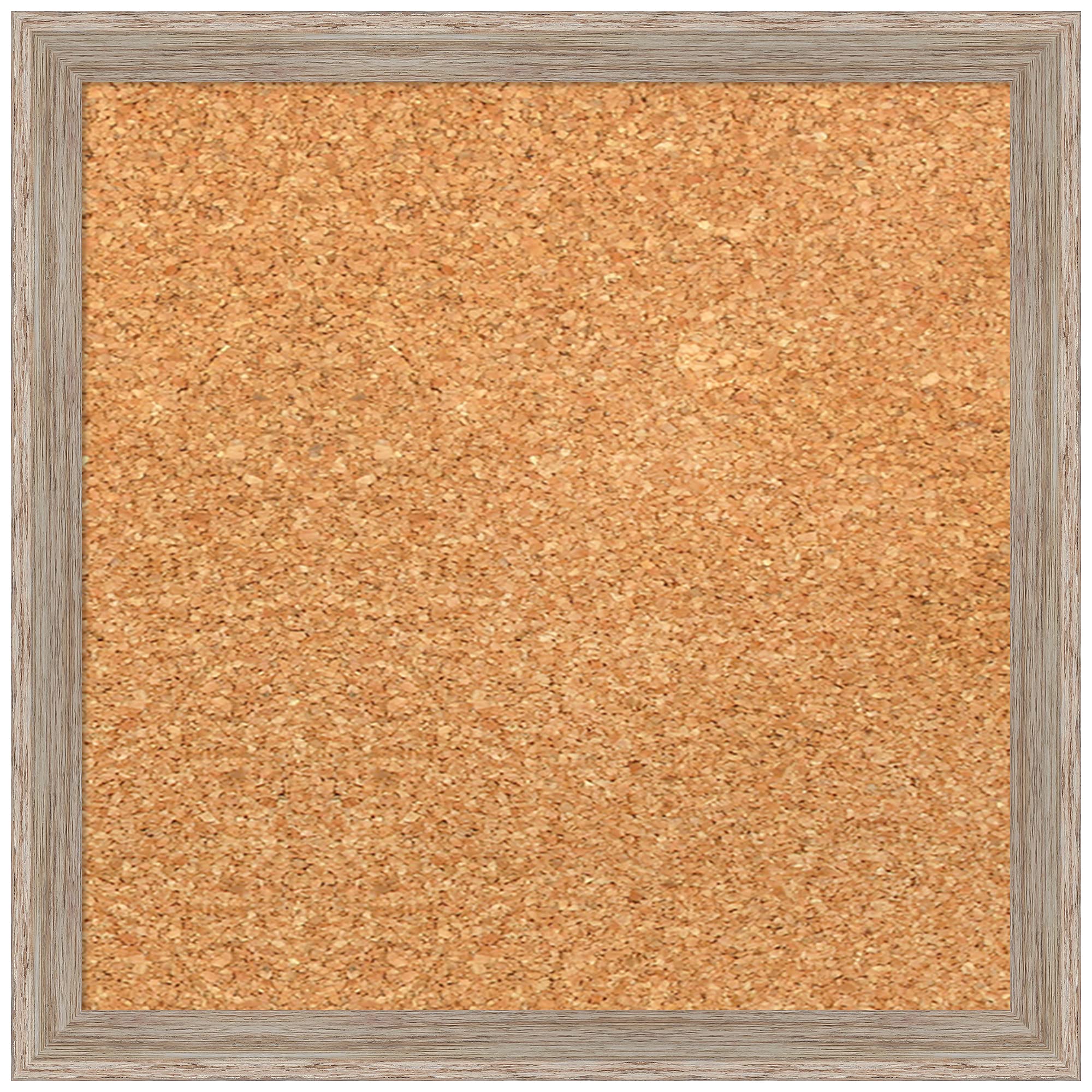 Amanti Art 13x13 Natural Cork Board with White Frame - Rustic Pinboard for Office & Home Organization | Vision Board, Memo Board, Photo Display | Perfect for Wall Decor, Bulletin Boards, and Home Office