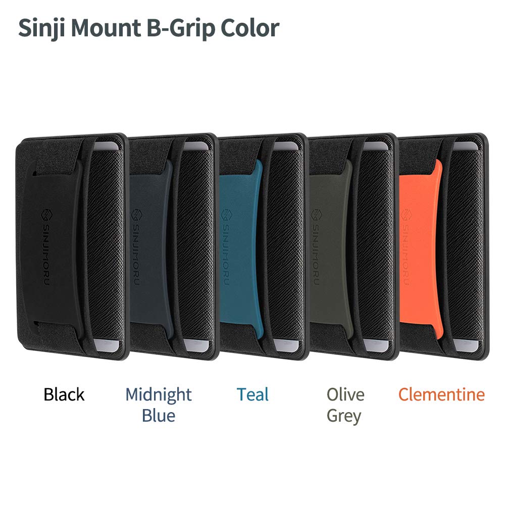 Sinjimoru Detachable Phone Wallet with Card Holder - Multi-Function Phone Stand & iPhone Grip for Wireless Charging (Not for MagSafe) | Perfect for Travel, Shopping & Daily Use - Sinji Mount B-Grip