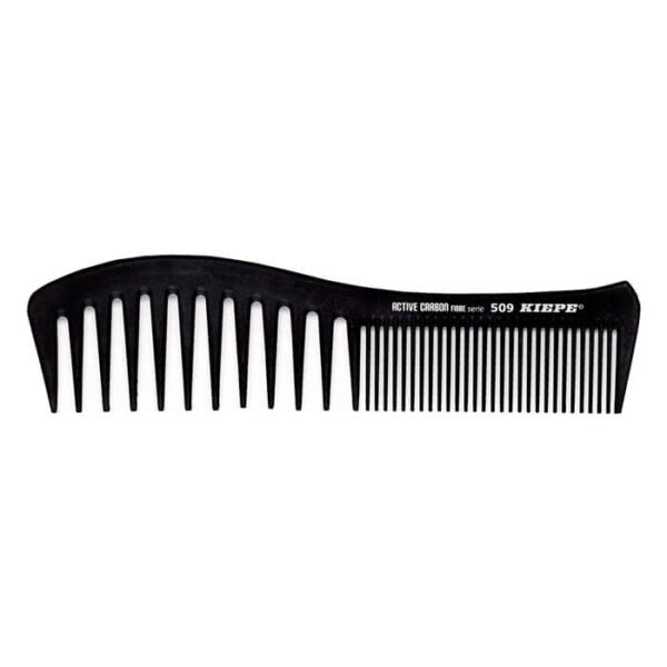 Kiepe Active Carbon Fiber Comb 509 - 195x50mm Hair Styling Comb for Men & Women - Perfect for Detangling, Styling, and Salon Use