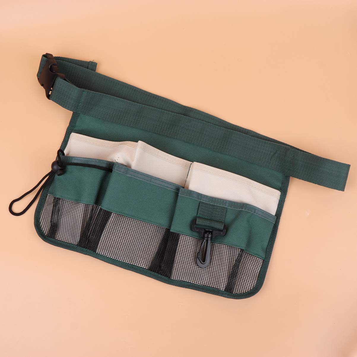 **Hemoton Heavy Duty Canvas Waist Pouch – Gardening Tool Belt Bag for Electric Wrenches, Technician Work Pouch, Multi-Pocket Utility Tote for Gardeners & Cleaners – Perfect for Outdoor Work & DIY Projects**
