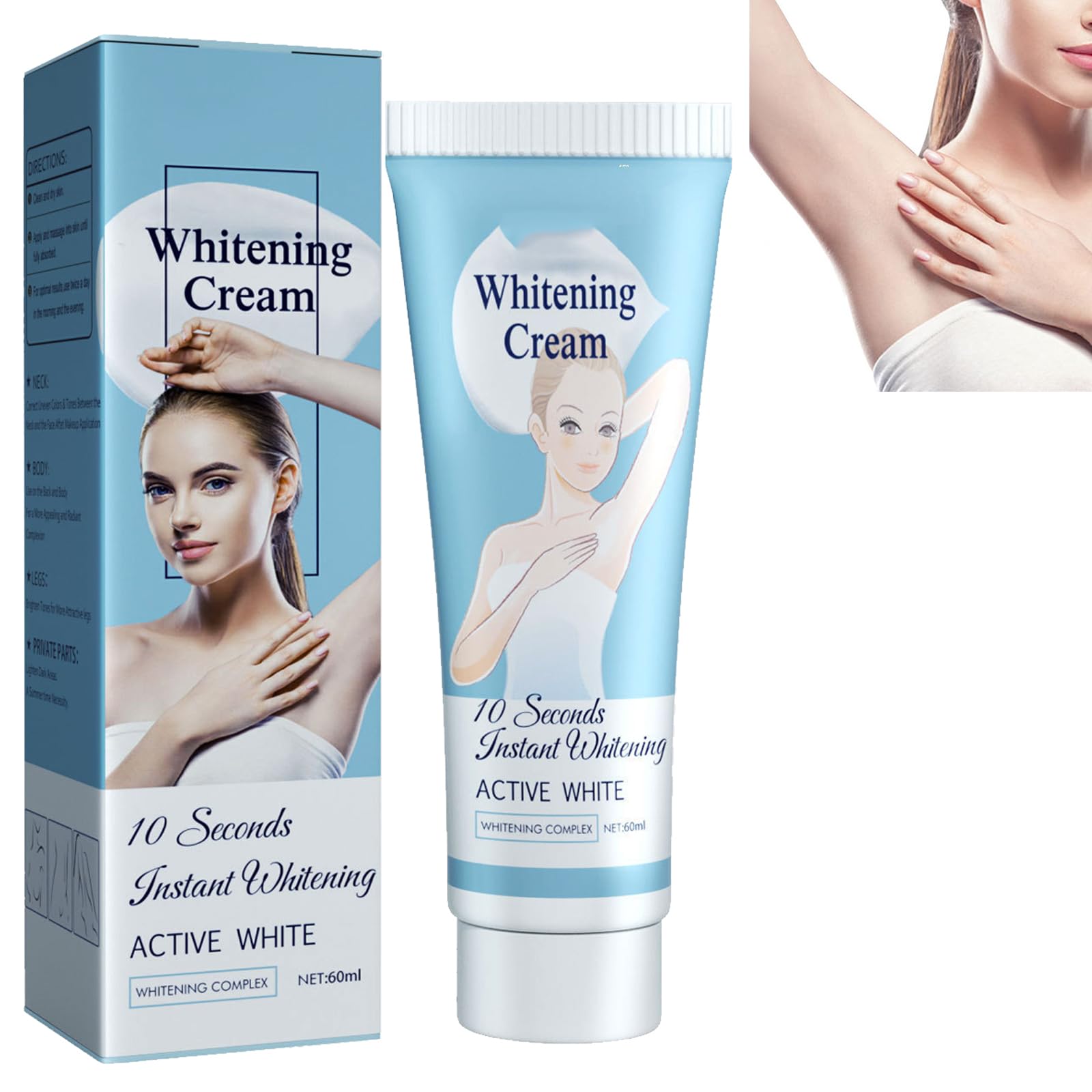 KOAHDE Whitening Armpit Cream for Dark Underarms - Underarm Brightening & Moisturizing Body Cream - 60ml - Perfect for Daily Use & Sensitive Skin Care