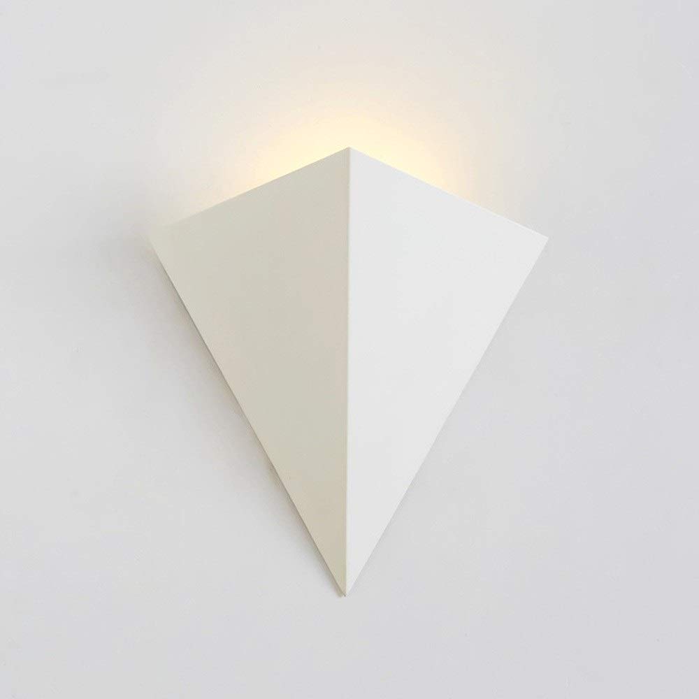Nordic Creative Triangle LED Wall Sconce - Modern Metal & Acrylic Divergent Lighting for Living Room, Bedroom, Stairs & Corridor - Warm White 6000K Wall Wash Light - Perfect for Home Decor, Hotels and Ambient Lighting