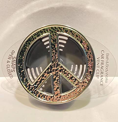 Bath & Body Works Scentportable Vent Clip - Peace Sign Air Freshener for Car & Home | Long-Lasting Fragrance, Easy to Use, Perfect for Travel & Office