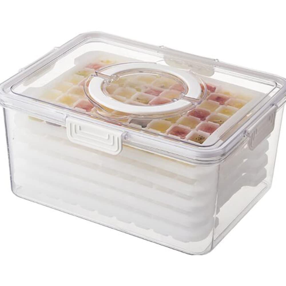 KEDUODUO Airtight Ice Cube Tray with Lid - BPA Free Silicone Ice Mold for Refrigerator, Fast Freezing Ice Maker for Cocktails, Smoothies & Beverages - Perfect for Home, Bar & Party Use