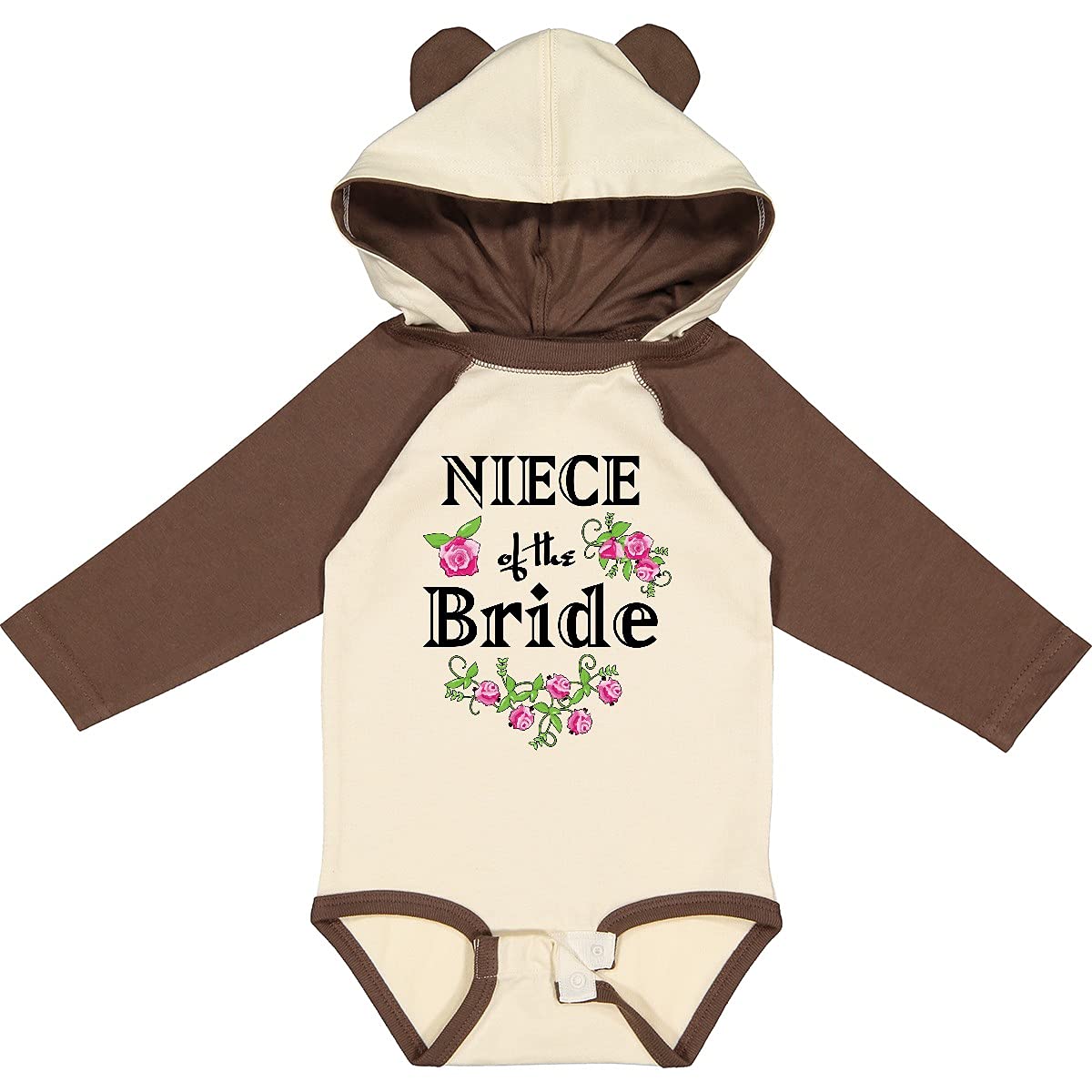 Inktastic Niece of the Bride Roses Long Sleeve Baby Bodysuit - Perfect for Wedding Parties, Family Photos & Special Occasions
