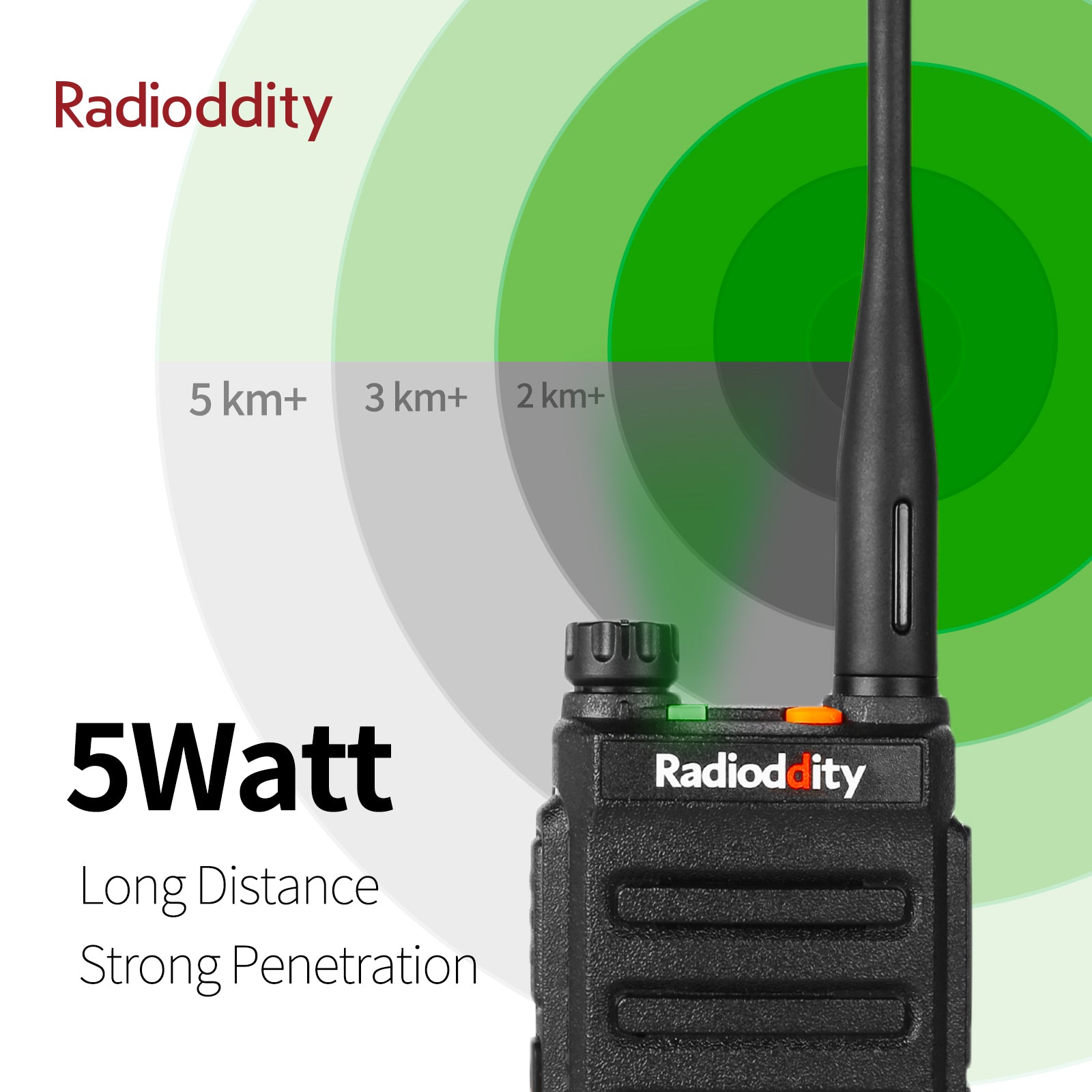Radioddity GD-77 Dual Band DMR Digital Radio - 2 Time Slots, 2200mAh Battery, 5W Power with Programming Cable | Ideal for Amateur Radio Operators, Emergency Communication & Outdoor Adventures