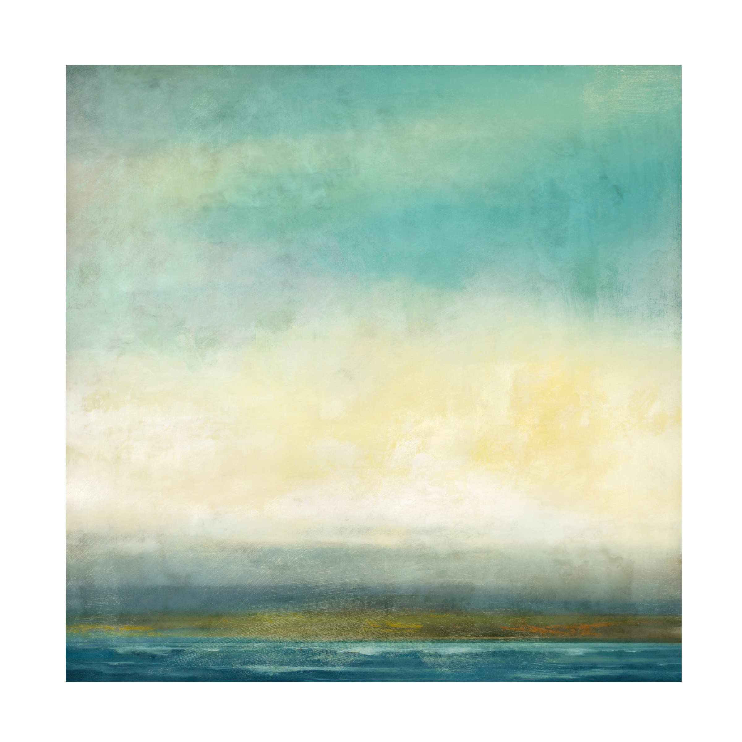 Trademark Fine Art 'Blue Tide' Canvas Art by Suzanne Nicoll | Modern Ocean Wave Painting | Perfect for Living Room, Bedroom & Office Decor