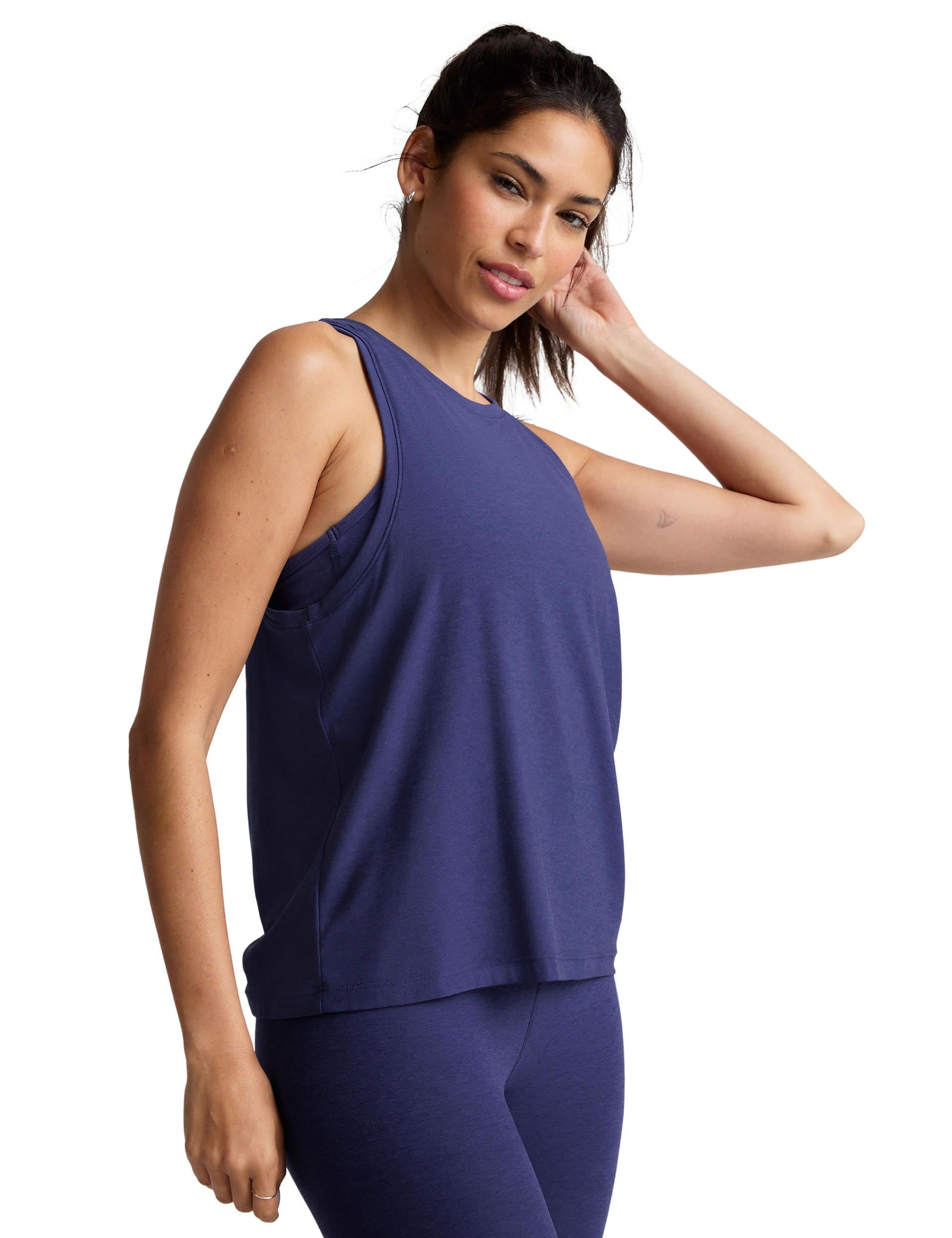 Lightweight Rebalance Tank Top - Eternal Blue Heather | Comfortable & Stylish for Yoga, Gym, and Everyday Wear