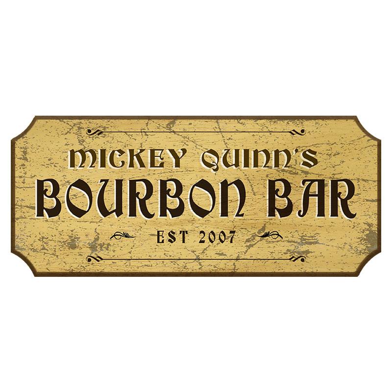 Customizable Bourbon Bar Wood Plaque Sign - Personalized Home & Bar Decor - Perfect for Man Cave, Whiskey Lovers Gift, Pub Wall Art