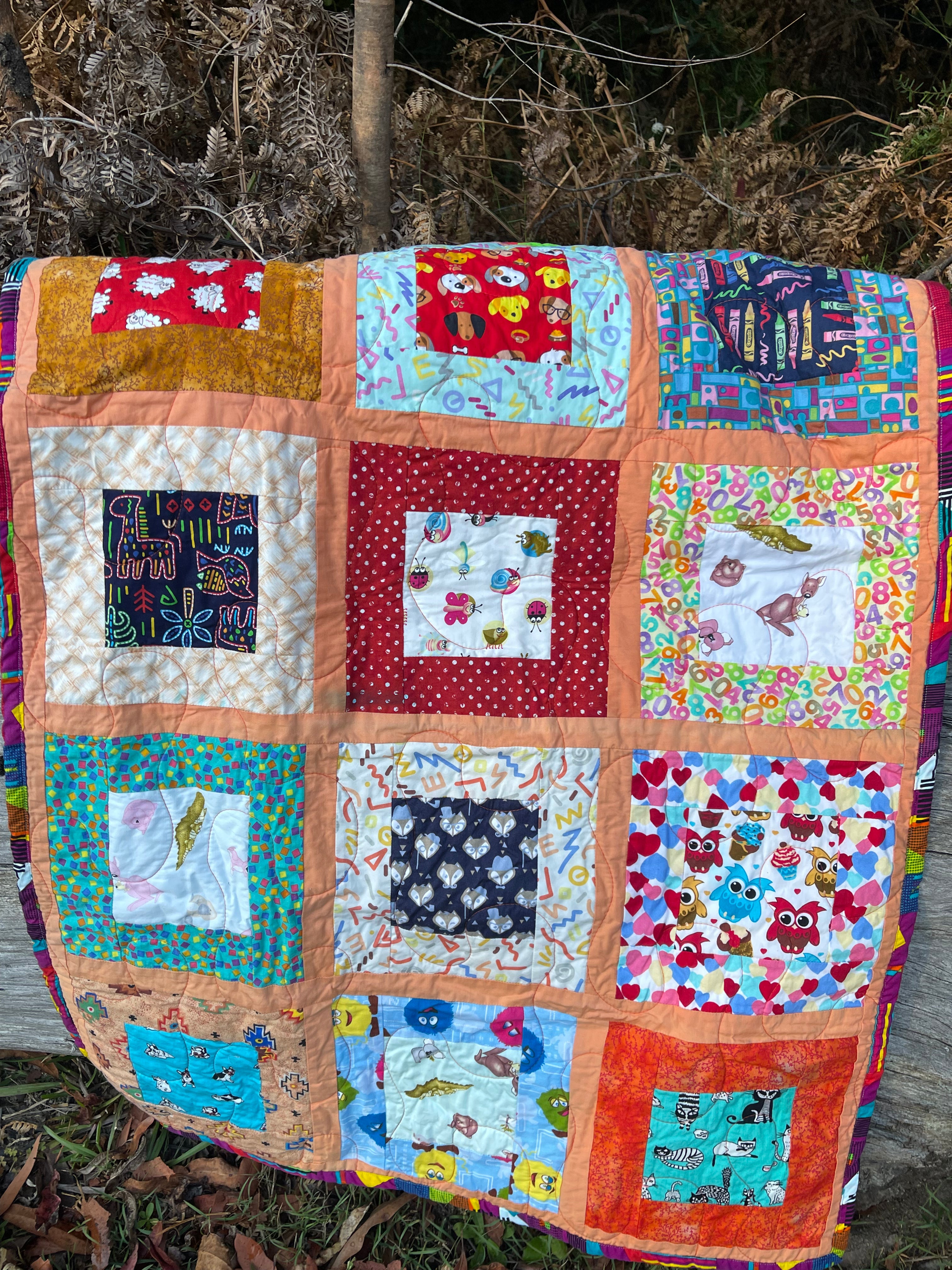 Bright Kids Quilts - Soft & Cozy 27.5 x 36 Inch Toddler Blanket for Boys & Girls | Perfect for Nursery, Daycare & Travel | Machine Washable Baby Bedding