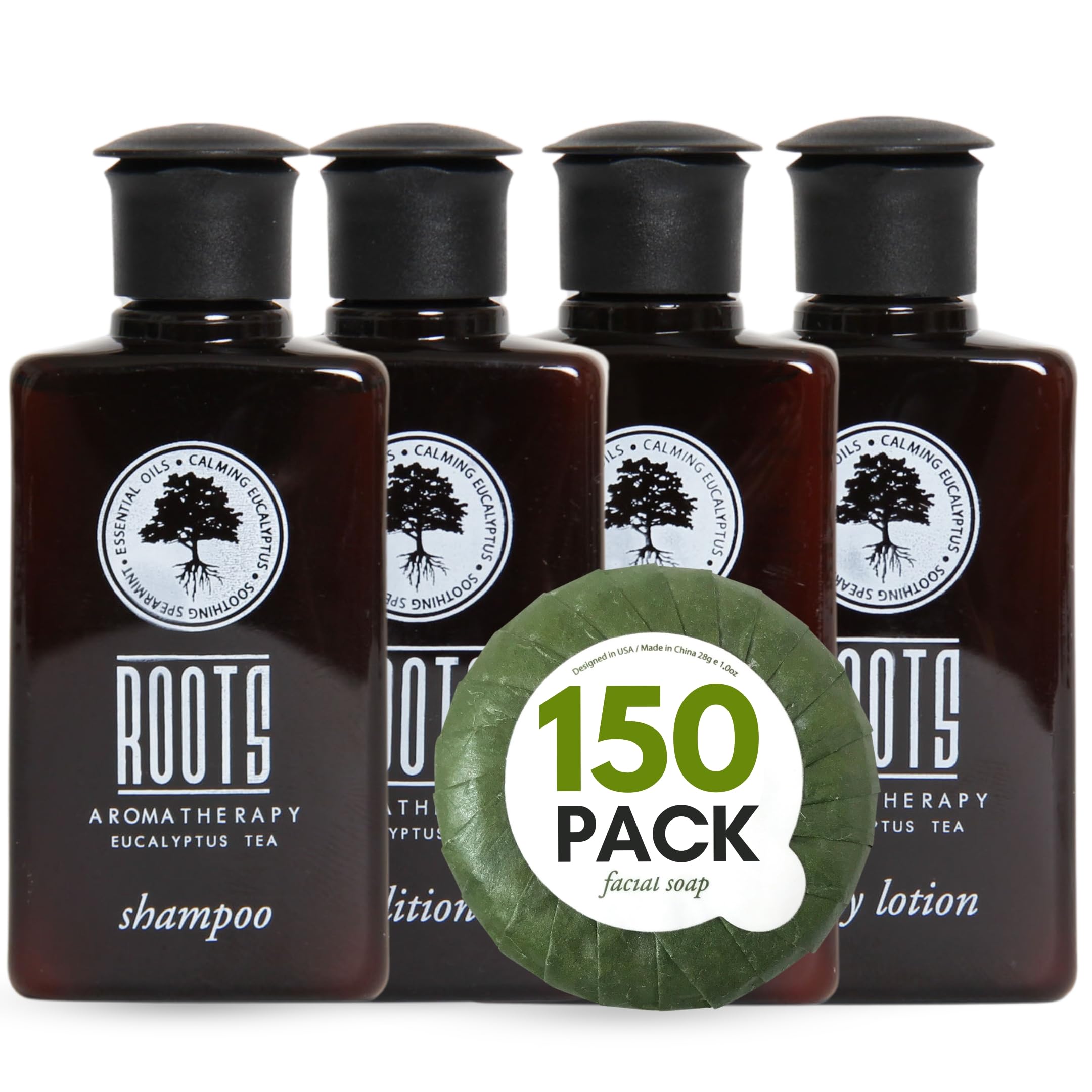 Bulk Travel Size Toiletries Set (150 Pack) - Shampoo, Conditioner, Body Wash & Lotion for Airbnb Hosts, Hotels & Shelters | Portable Guest Amenities for Travel, Hospitality & Homeless Care
