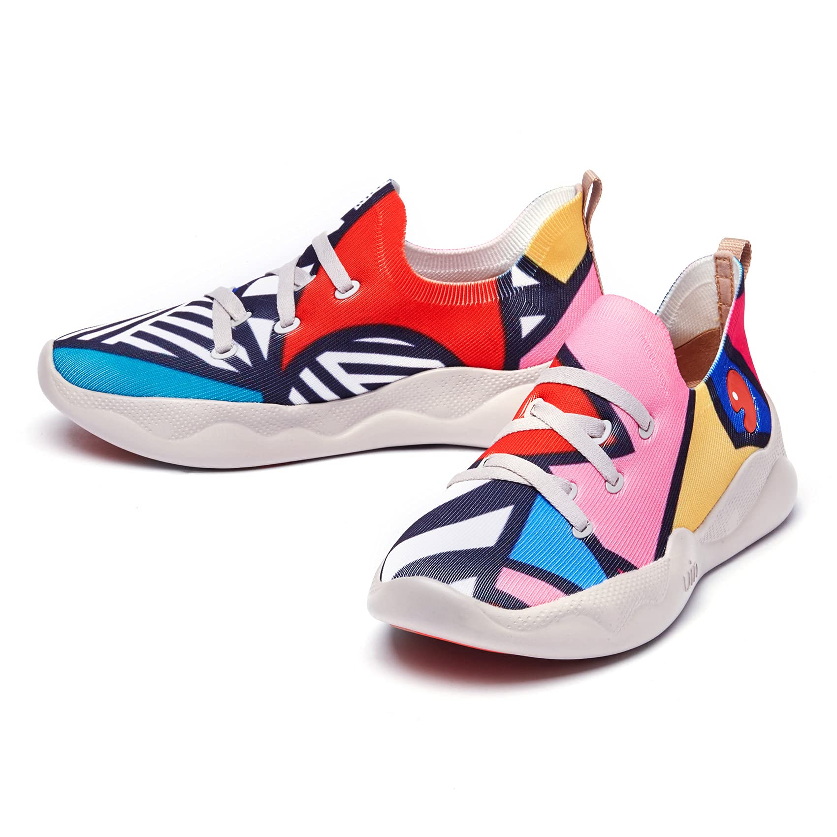 **UIN Women's Fashion Sneakers – Lightweight Slip-On Walking Shoes for Women, Comfortable Casual Athletic Shoes with Artistic Paint Design – Perfect for Travel, Work & Everyday Wear**