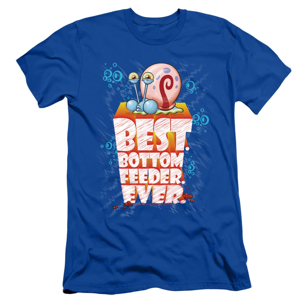SpongeBob SquarePants Slim Fit Unisex T-Shirt - Best Bottom Feed Ever - Funny Cartoon Graphic Tee for Men & Women - Perfect for Casual Wear, Cosplay, and Gifts