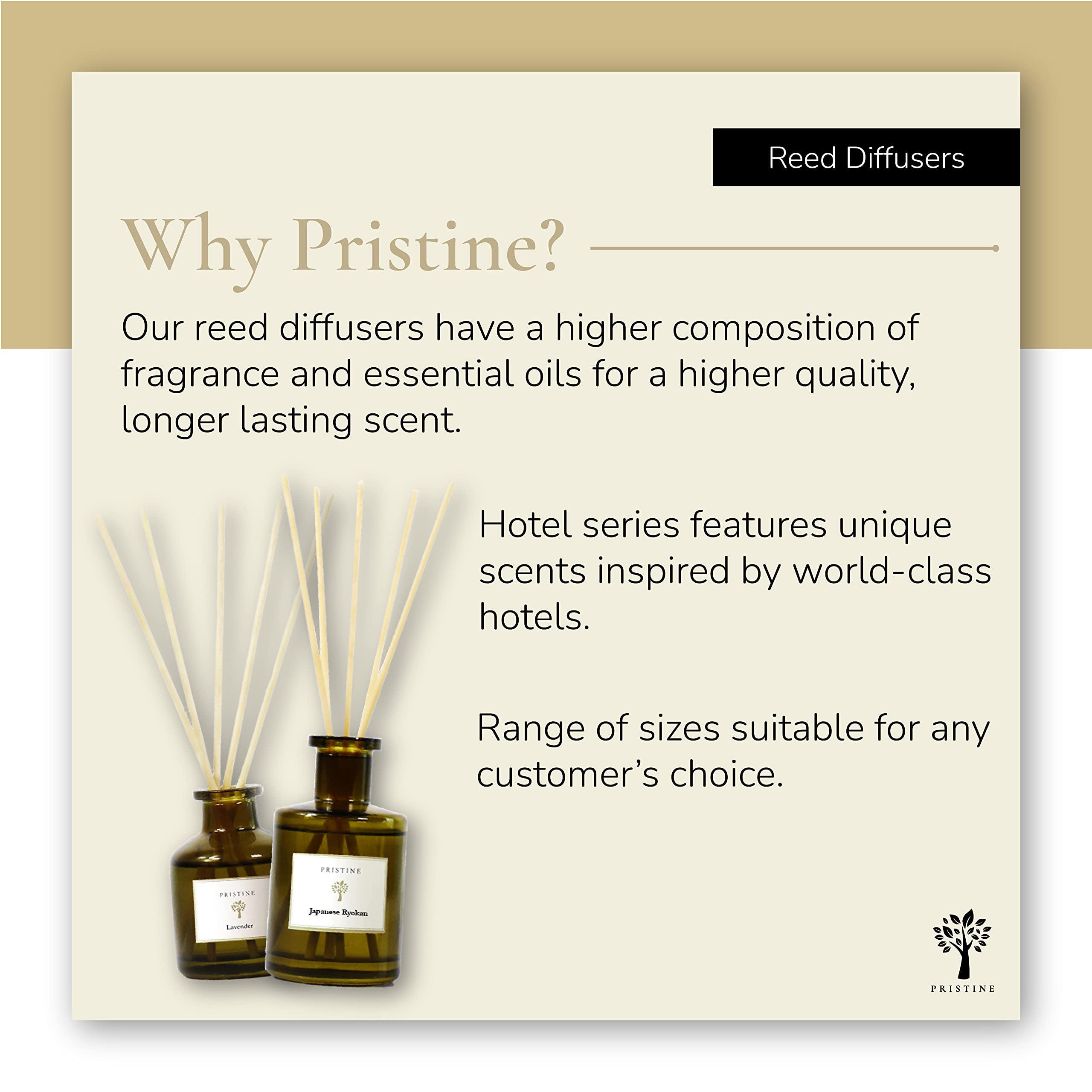 PRISTINE Lily & Jasmine Reed Diffusers Set - Long Lasting Home Fragrance Oil with Natural Rattan Reeds | Perfect for Living Room, Bedroom & Bathroom Aromatherapy | Fresh Lily of Valley & Jasmine Scent for Relaxation & Stress Relief