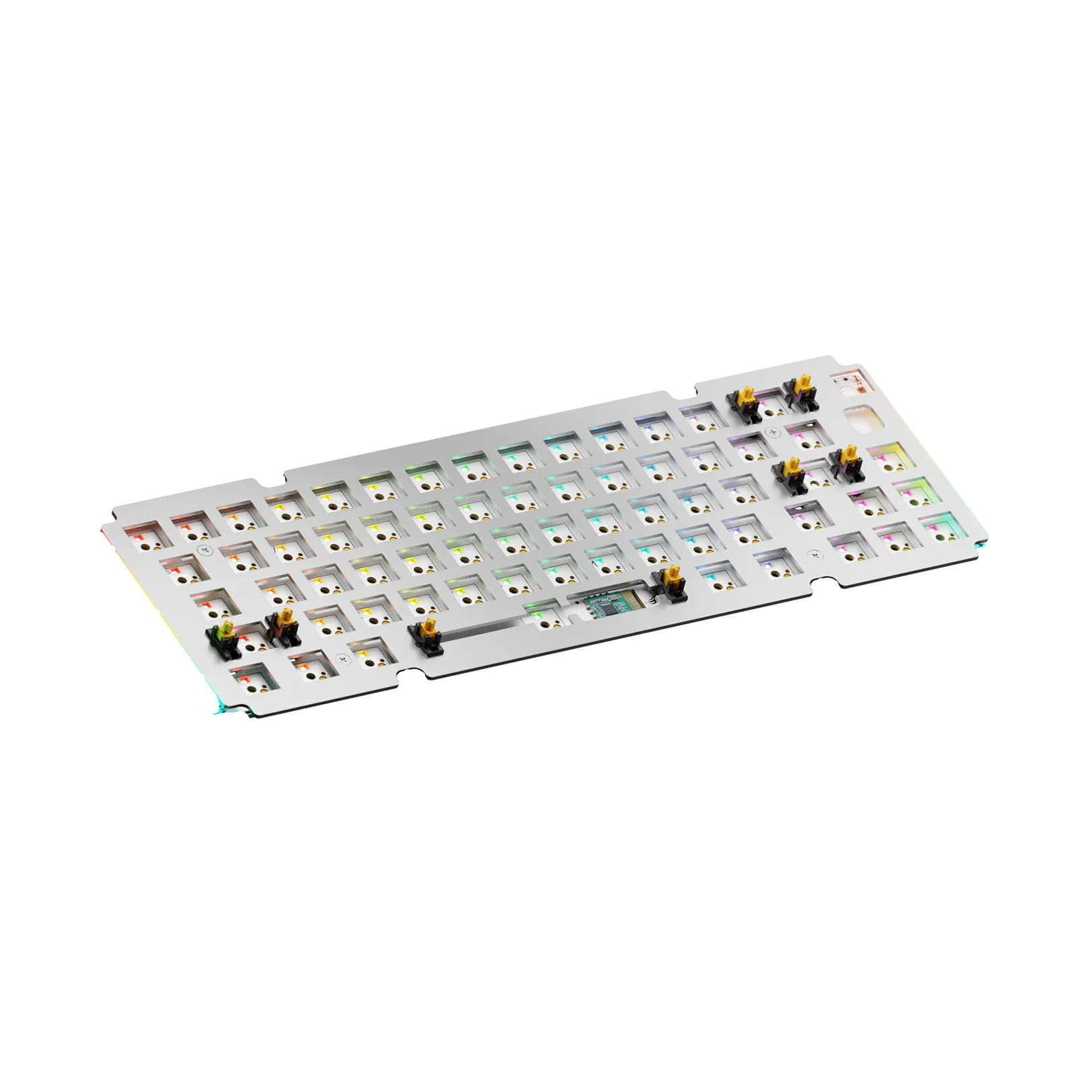 GMMK 3 65% Aluminum Silver ANSI Mechanical Keyboard Switch Plate - Perfect for Custom Keyboard Builds & Gaming Setups