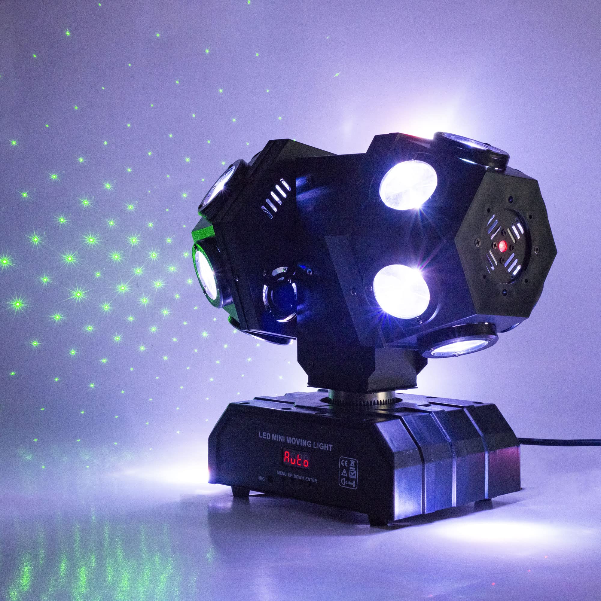 Professional Moving Head DJ Light - 360° Rotating Beam LED Stage Lighting with Sound Activation & DMX512 Control for DJ, KTV, Disco, Wedding, Concert, Festival - Perfect for Nightclubs, Live Shows, and Event Uplighting