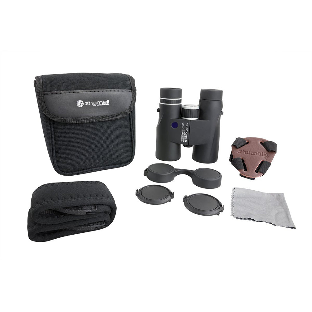 Zhumell 8x42mm Waterproof Binoculars for Bird Watching, Hunting & Travel - High Definition Optics with Multi-Coated Lenses - Compact & Lightweight Design for Outdoor Adventures