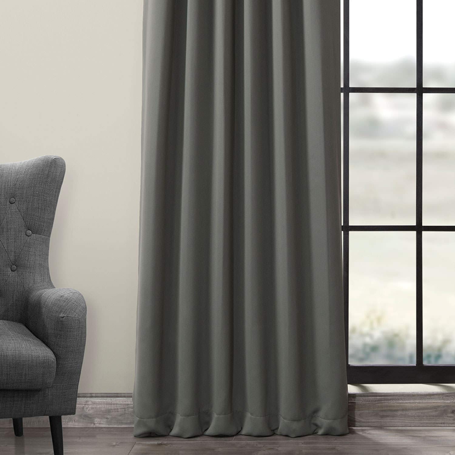 Room Darkening Curtains 96 Inches Long - Blackout Drapes for Bedroom & Living Room (1 Panel, 50x96, Anthracite Grey) - Perfect for Light Control, Privacy & Home Decor