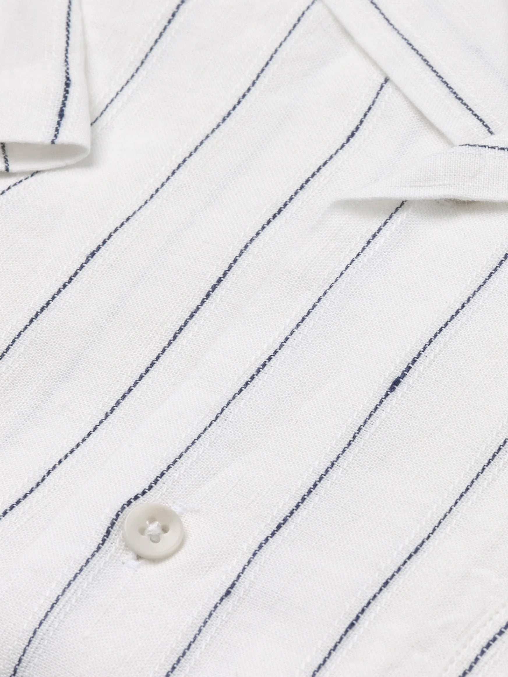 Premium Linen Short Sleeve Shirt for Men - Breathable & Comfortable Casual Wear in Navy Blue - Perfect for Summer Outings, Beach Vacations, and Office Casual Fridays