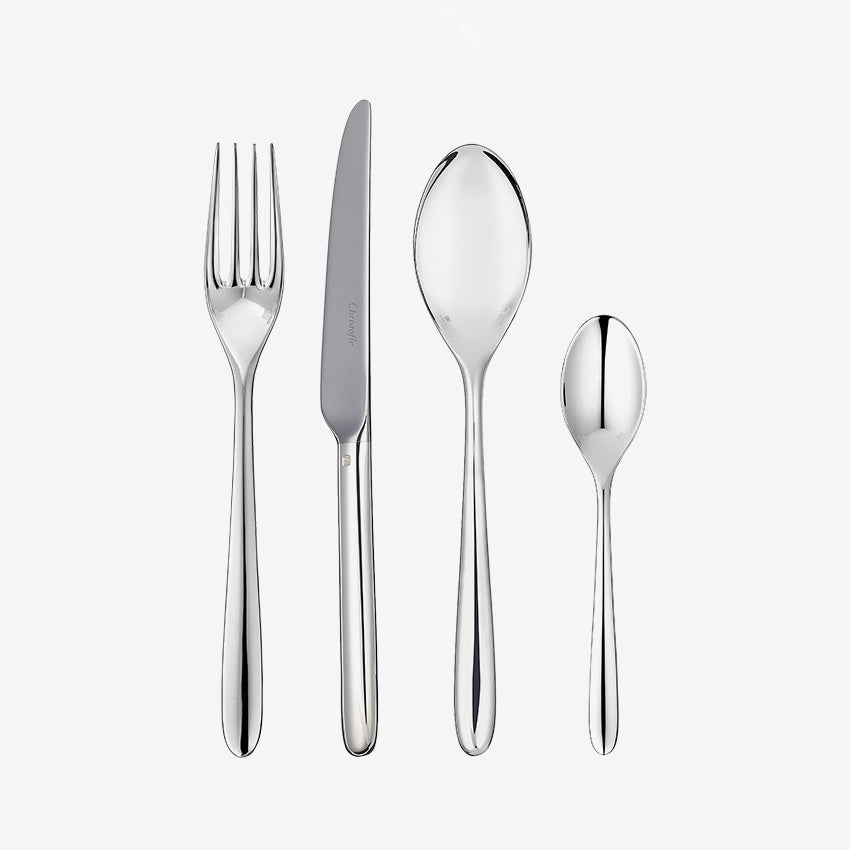 Christofle 24-Piece Silver Plated Mood Easy Flatware Set - Elegant Flatware for Fine Dining, Dinner Parties & Special Occasions